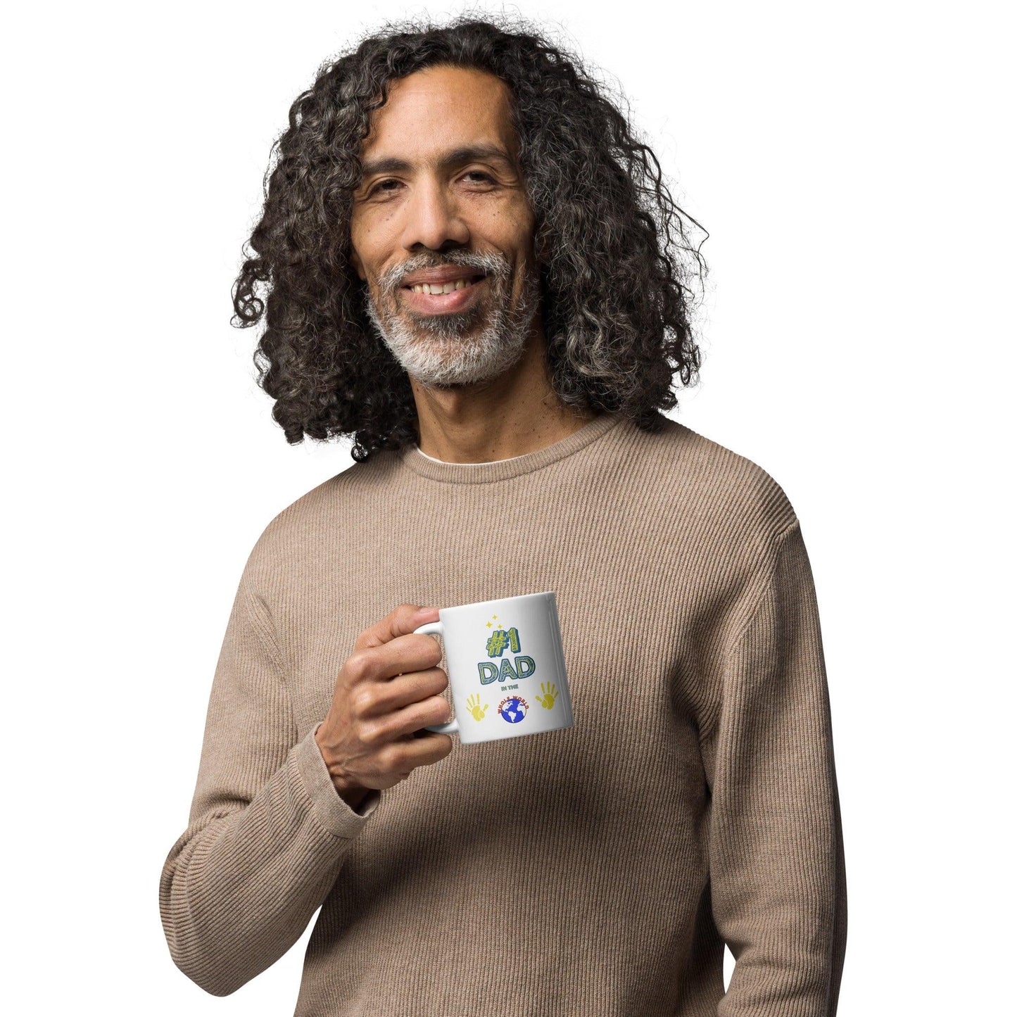 '#1 DAD IN THE WORLD' Glossy Mug Gift - Clover Collection Shop