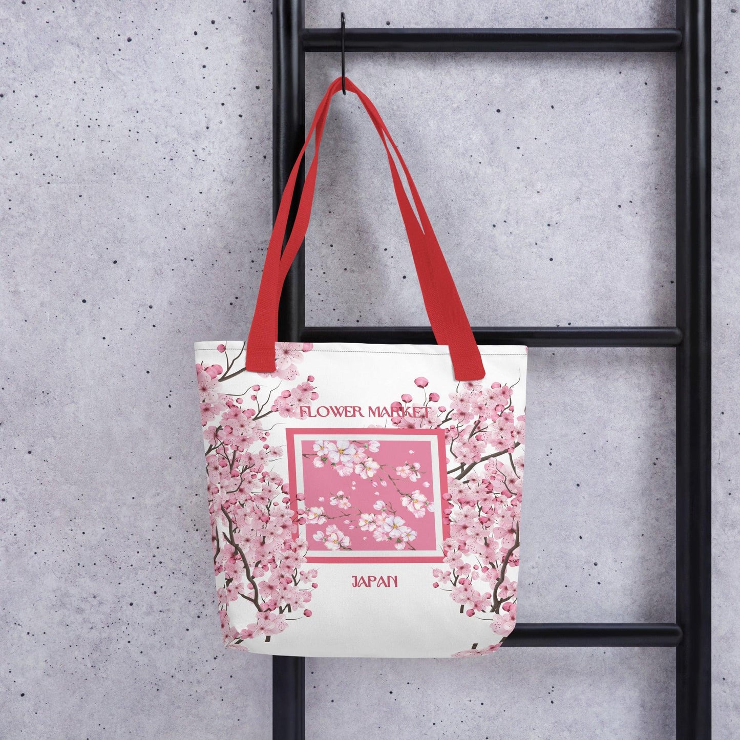 Cherry Blossom (Japan) Flower Market Premium Tote Bag - Clover Collection Shop