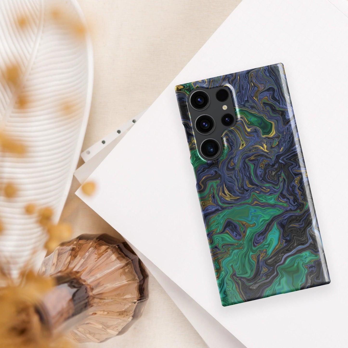 Emerald Green Marble Case Samsung - Clover Collection Shop