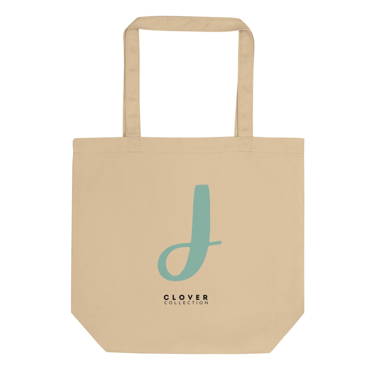Initial “J” Eco Tote Bag - Clover Collection Shop
