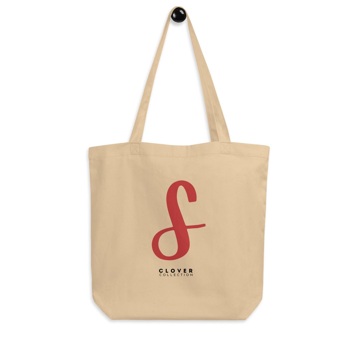 Initial “S” Eco Tote Bag - Clover Collection Shop