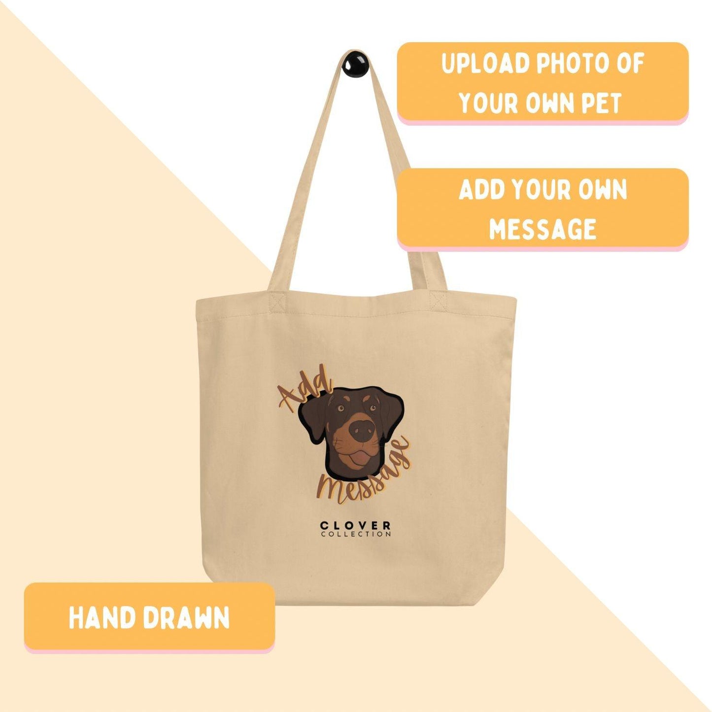 Put Your Pet on an Eco Tote Bag - Clover Collection Shop