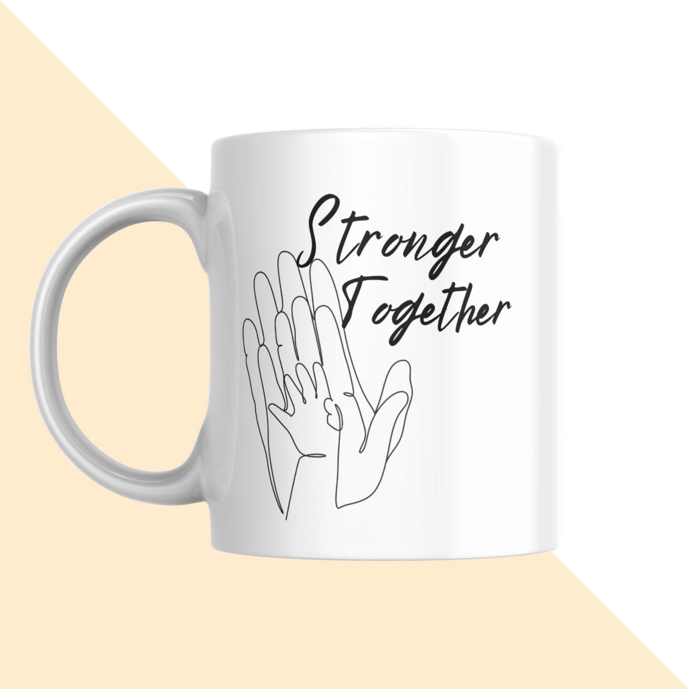 “Stronger Together” Handprint Mug - Clover Collection Shop