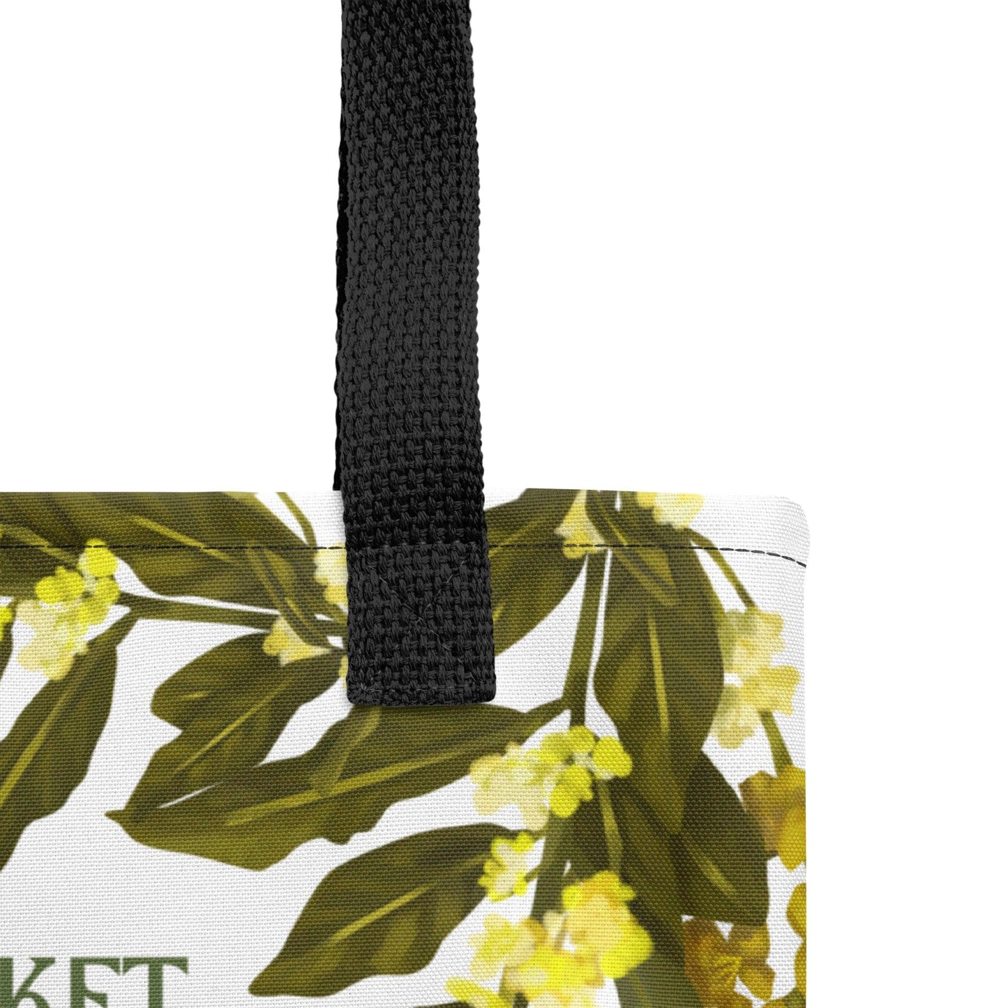 The Rue (Lithuania) Flower Market Premium Tote Bag - Clover Collection Shop