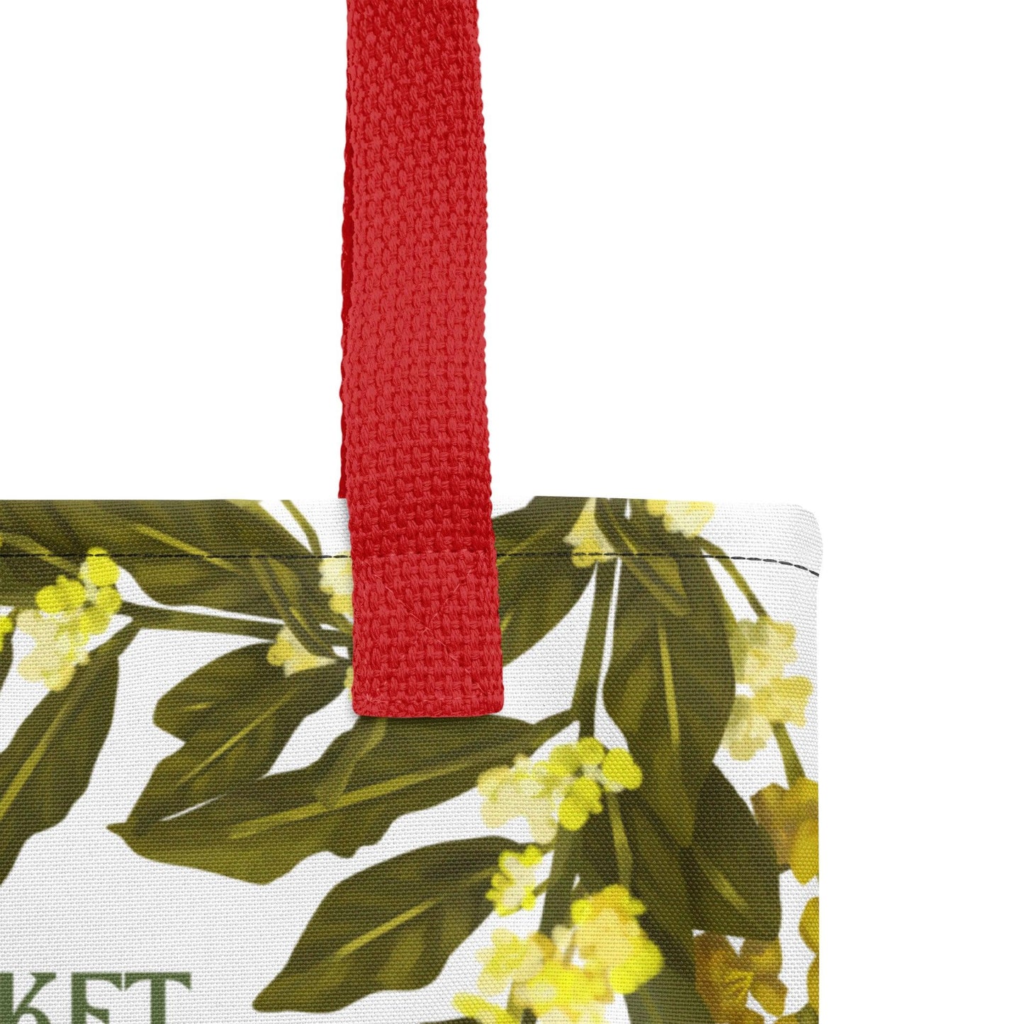 The Rue (Lithuania) Flower Market Premium Tote Bag - Clover Collection Shop