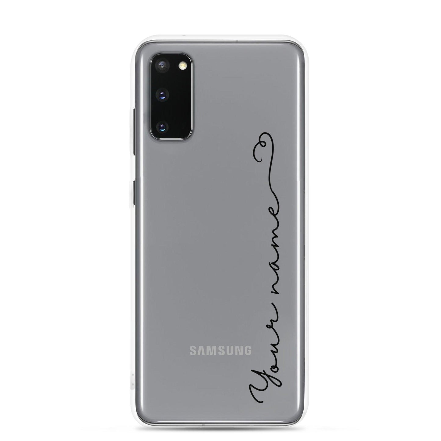 Add Your Name in Cursive Script - Clear Case for Samsung - Clover Collection Shop