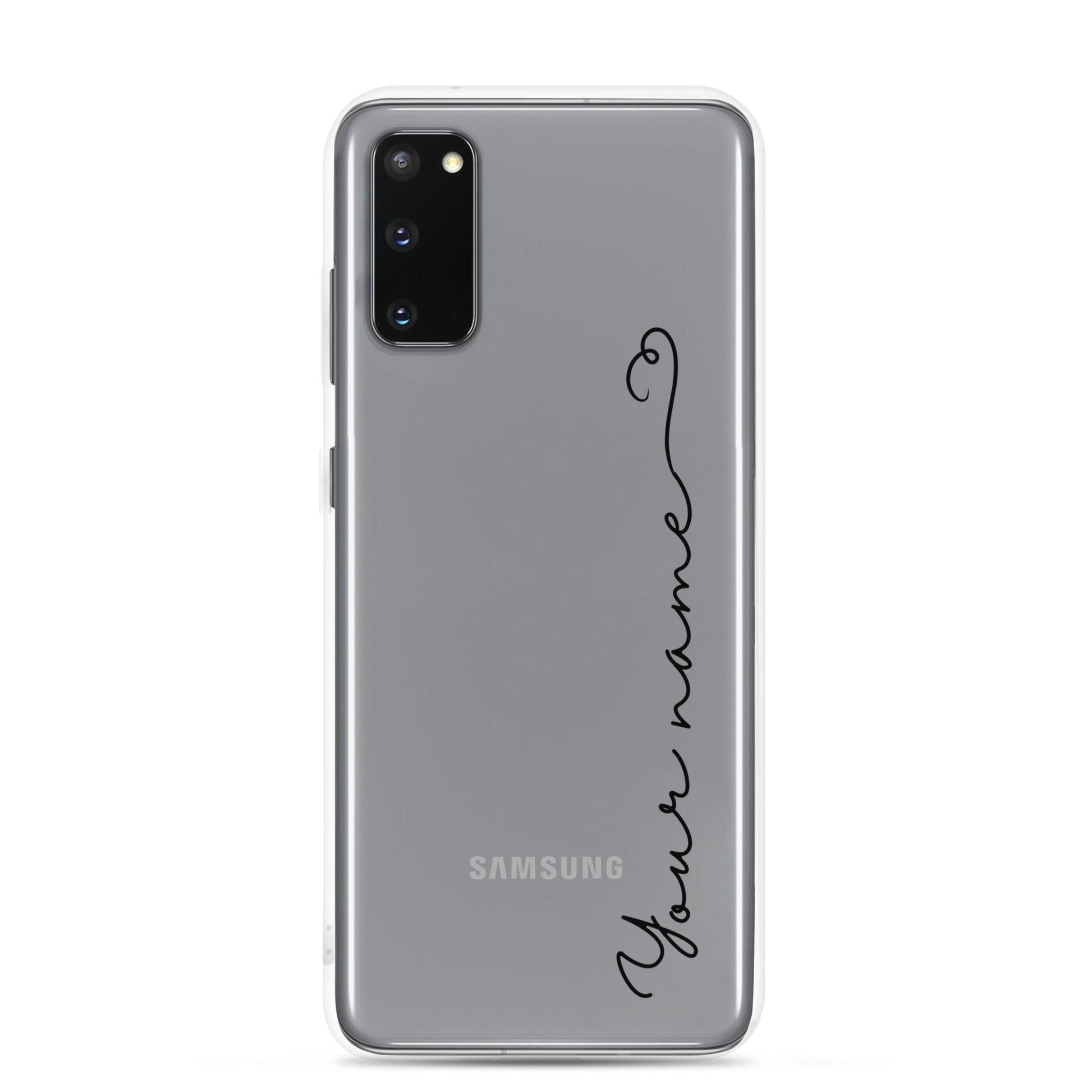 Add Your Name in Cursive Script - Clear Case for Samsung - Clover Collection Shop