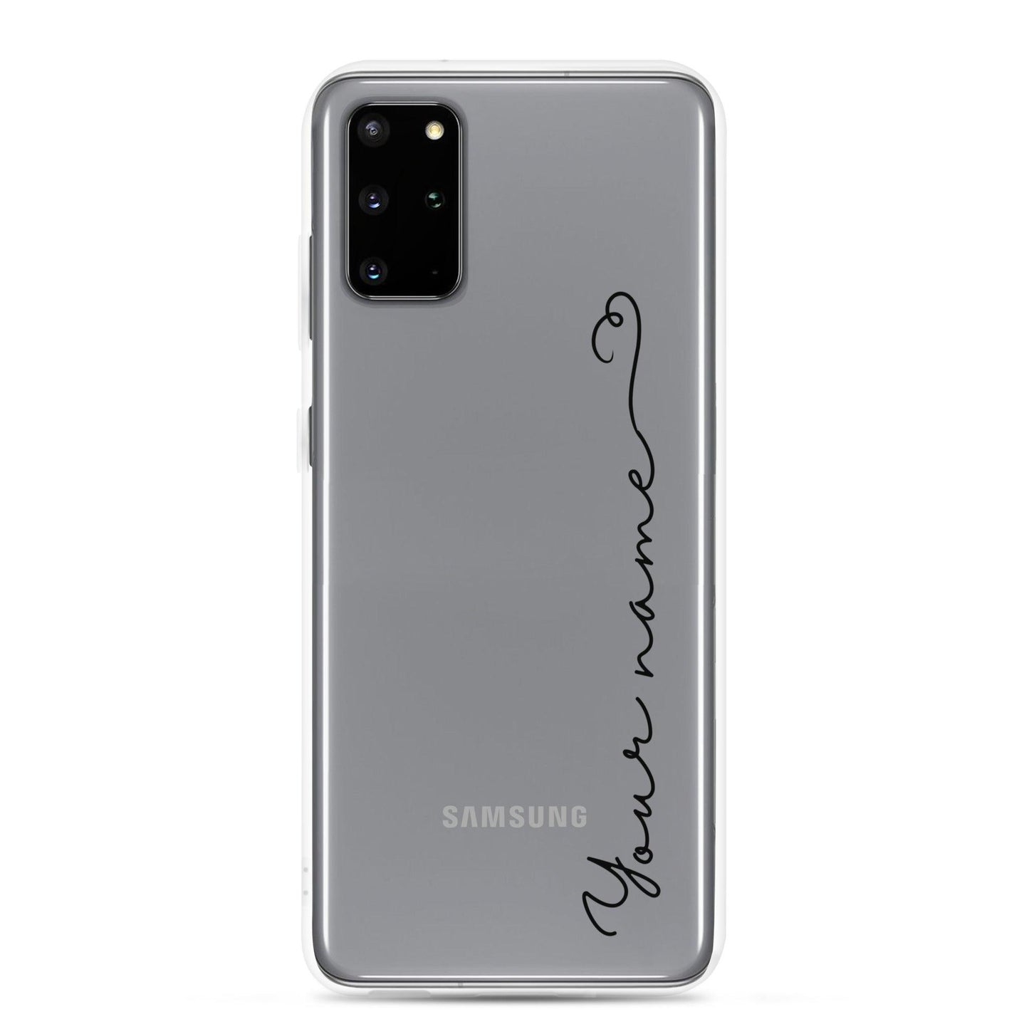 Add Your Name in Cursive Script - Clear Case for Samsung - Clover Collection Shop