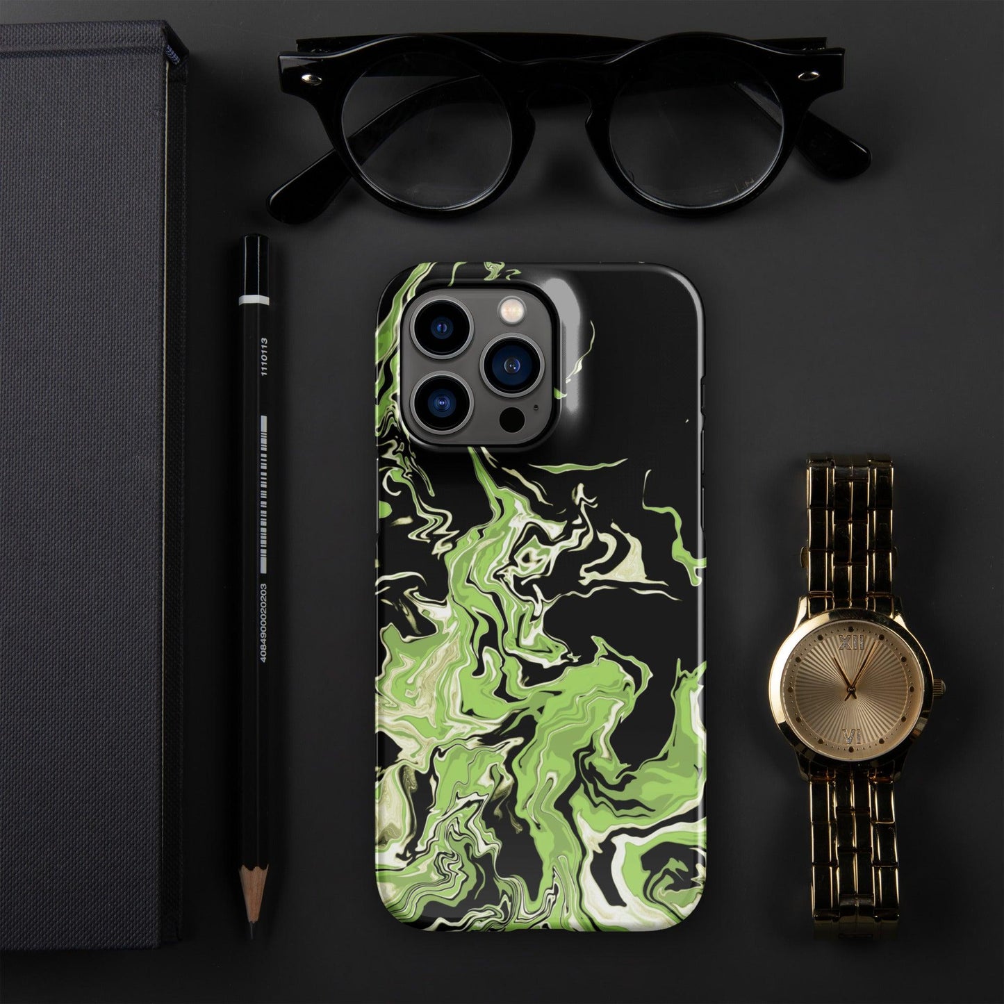 Alien Green Marble Case iPhone - Clover Collection Shop