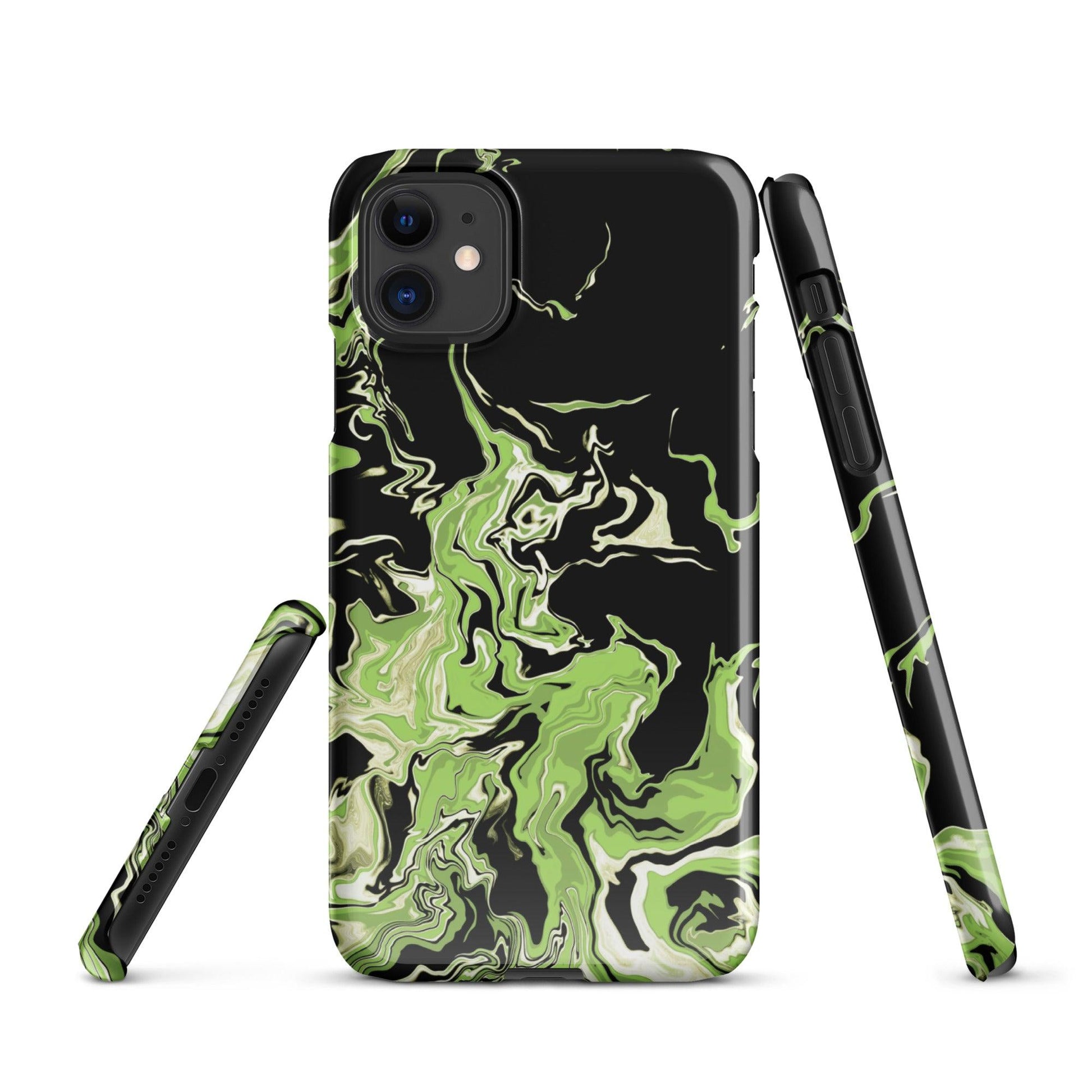 Alien Green Marble Case iPhone - Clover Collection Shop