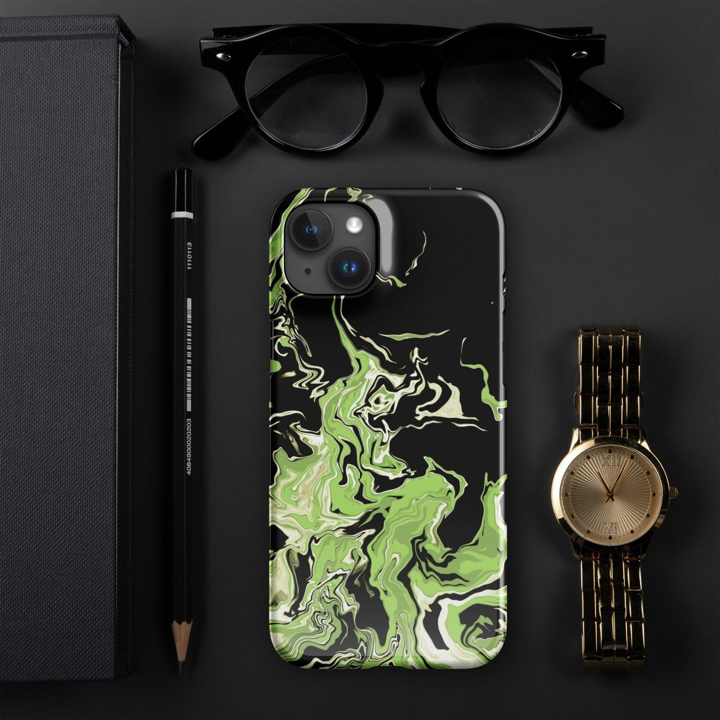 Alien Green Marble Case iPhone - Clover Collection Shop