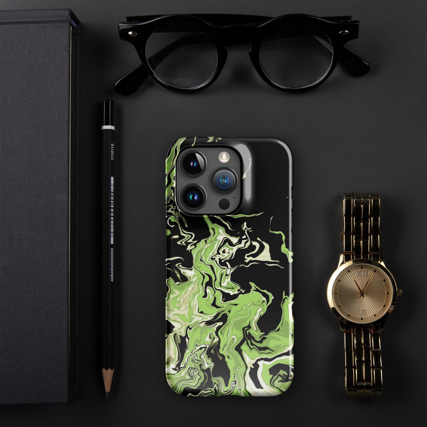 Alien Green Marble Case iPhone - Clover Collection Shop