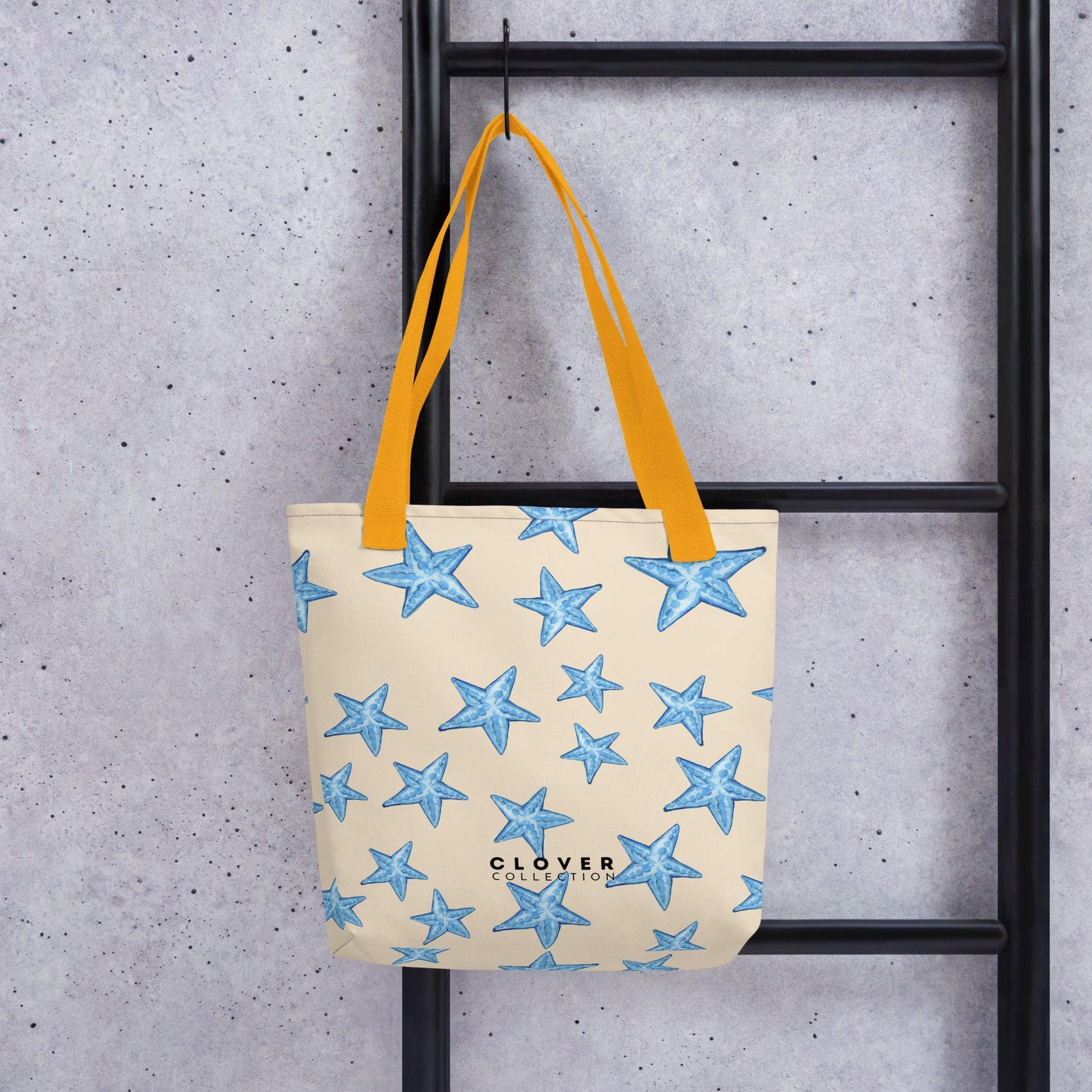 Blue Starfish Beach Premium Tote Bag - Clover Collection Shop