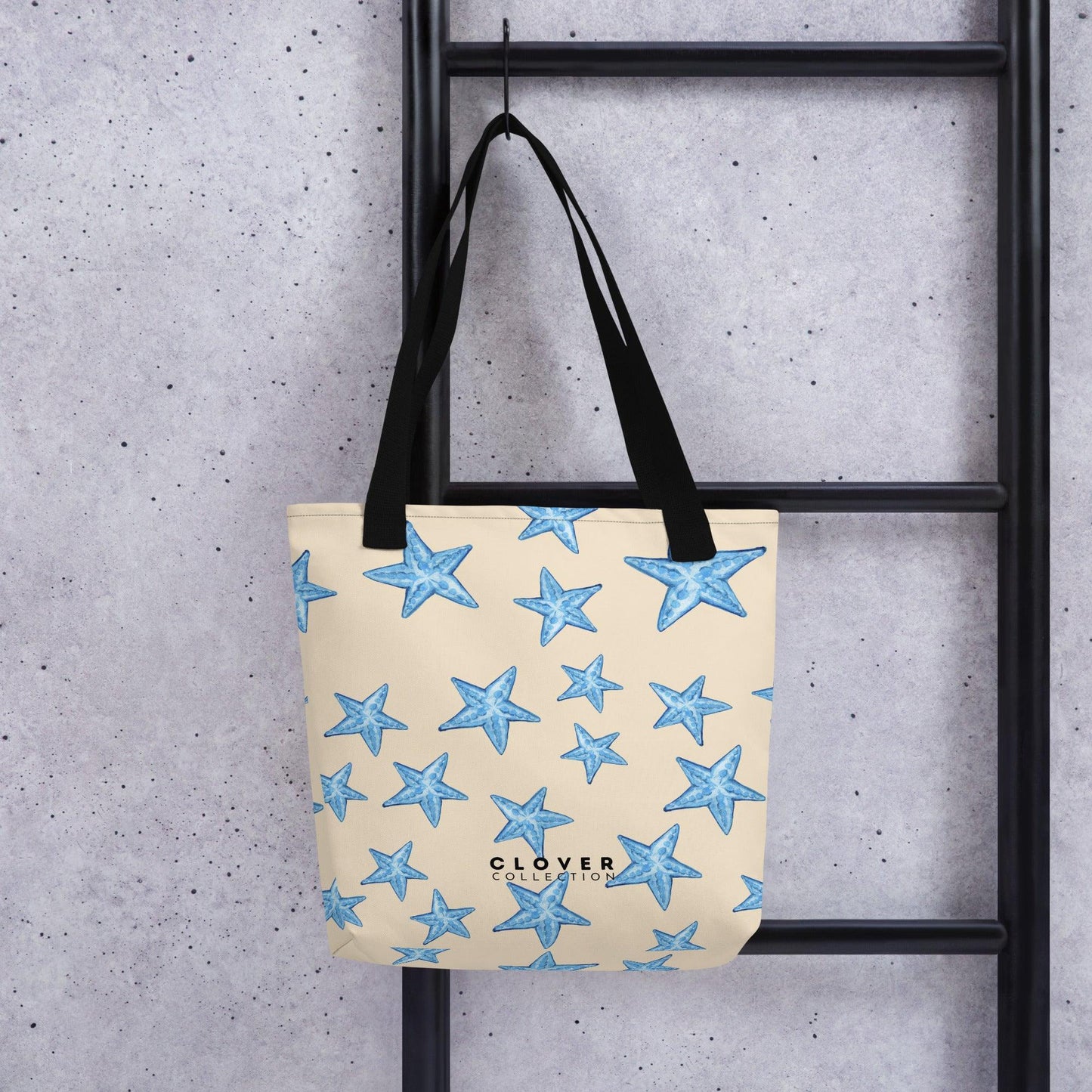 Blue Starfish Beach Premium Tote Bag - Clover Collection Shop