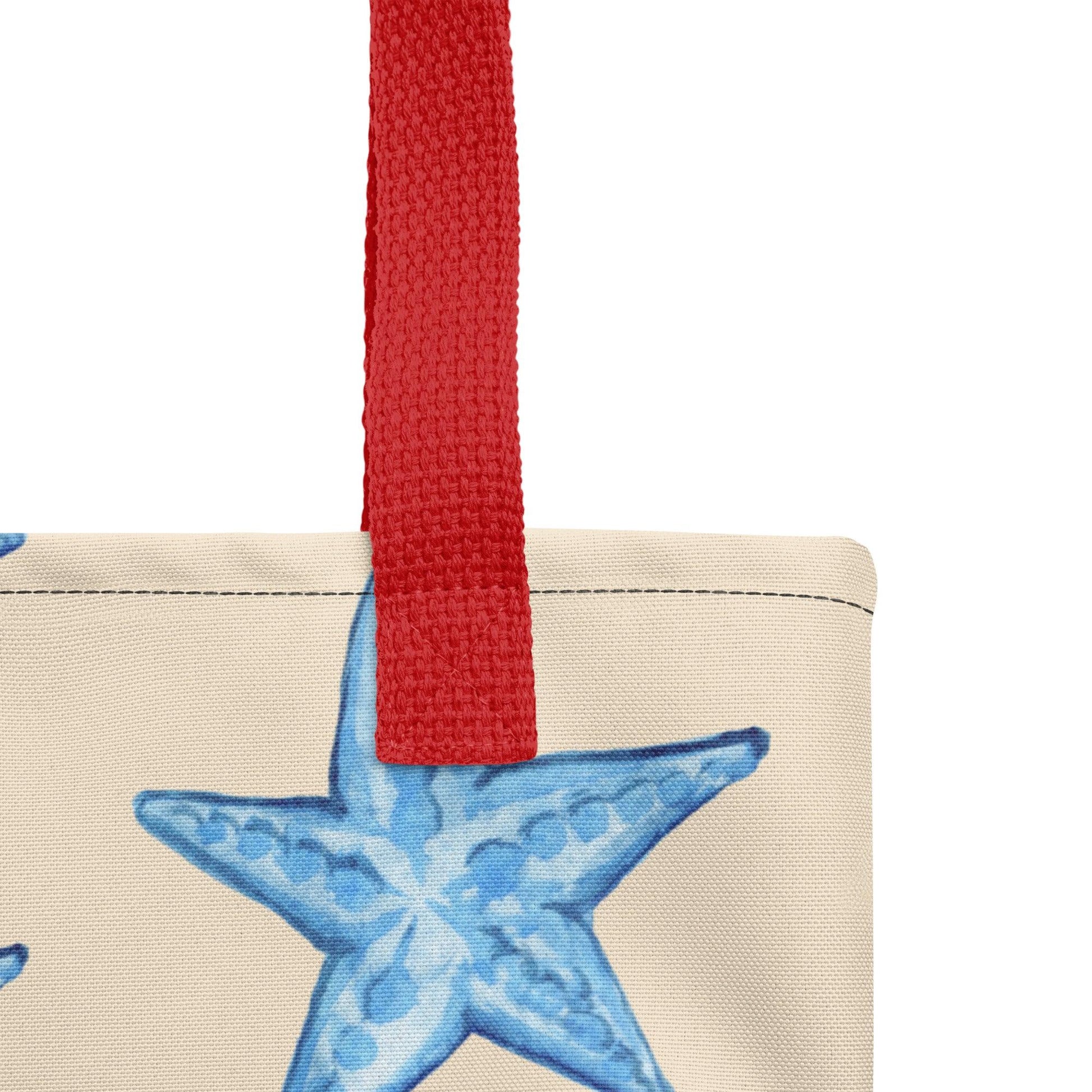 Blue Starfish Beach Premium Tote Bag - Clover Collection Shop