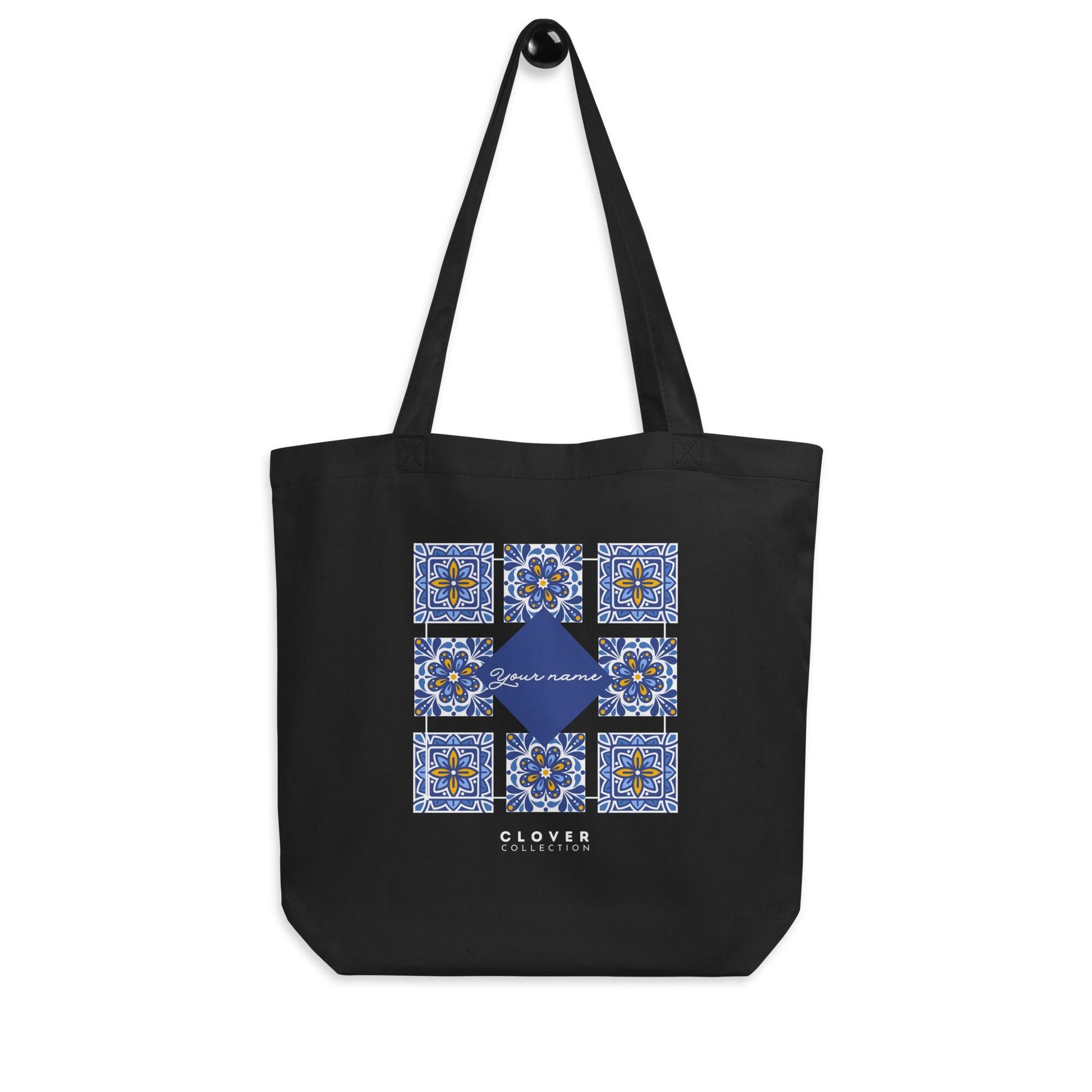 Blue Tile Eco Tote Bag - Clover Collection Shop