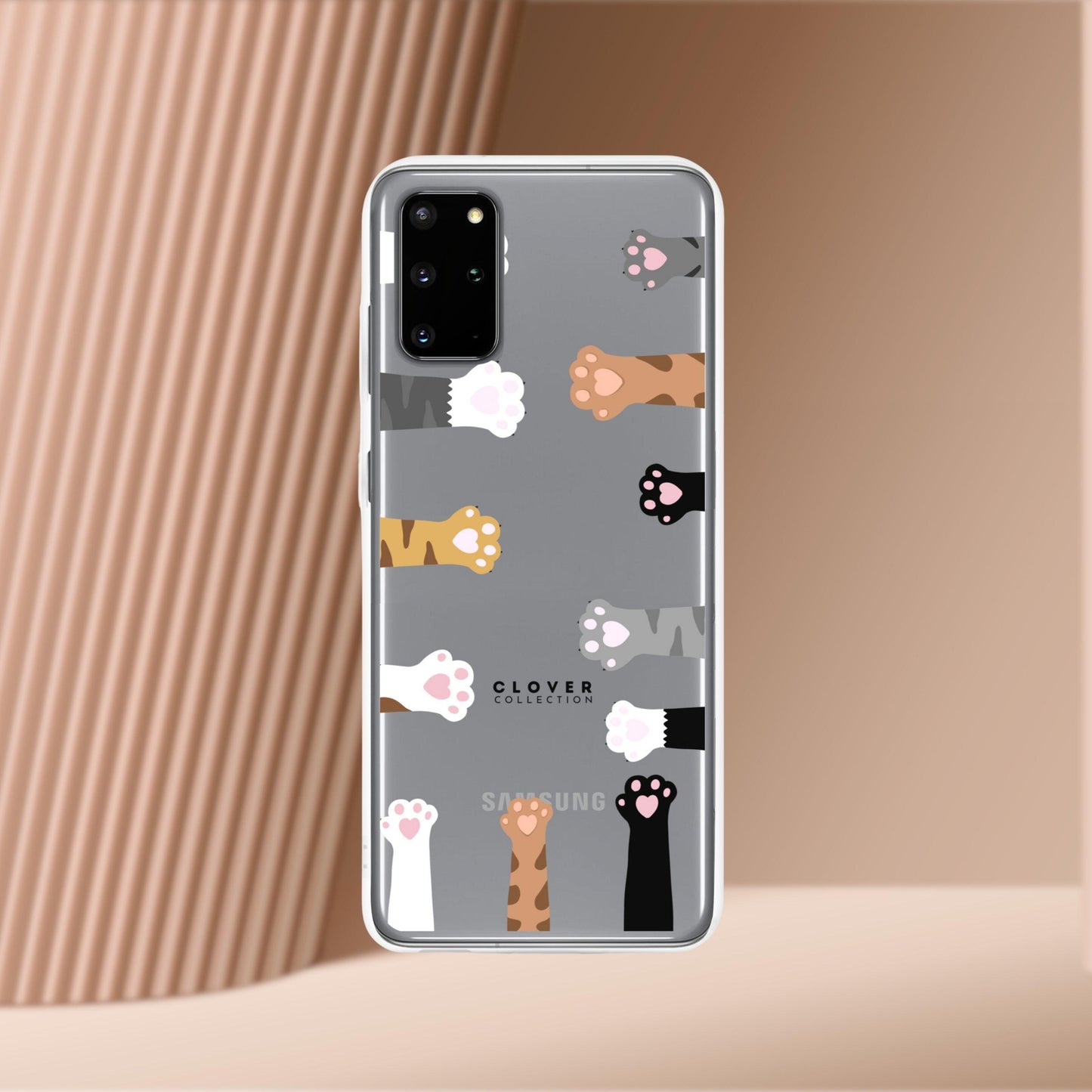 Cat Paws Clear Case for Samsung - Clover Collection Shop