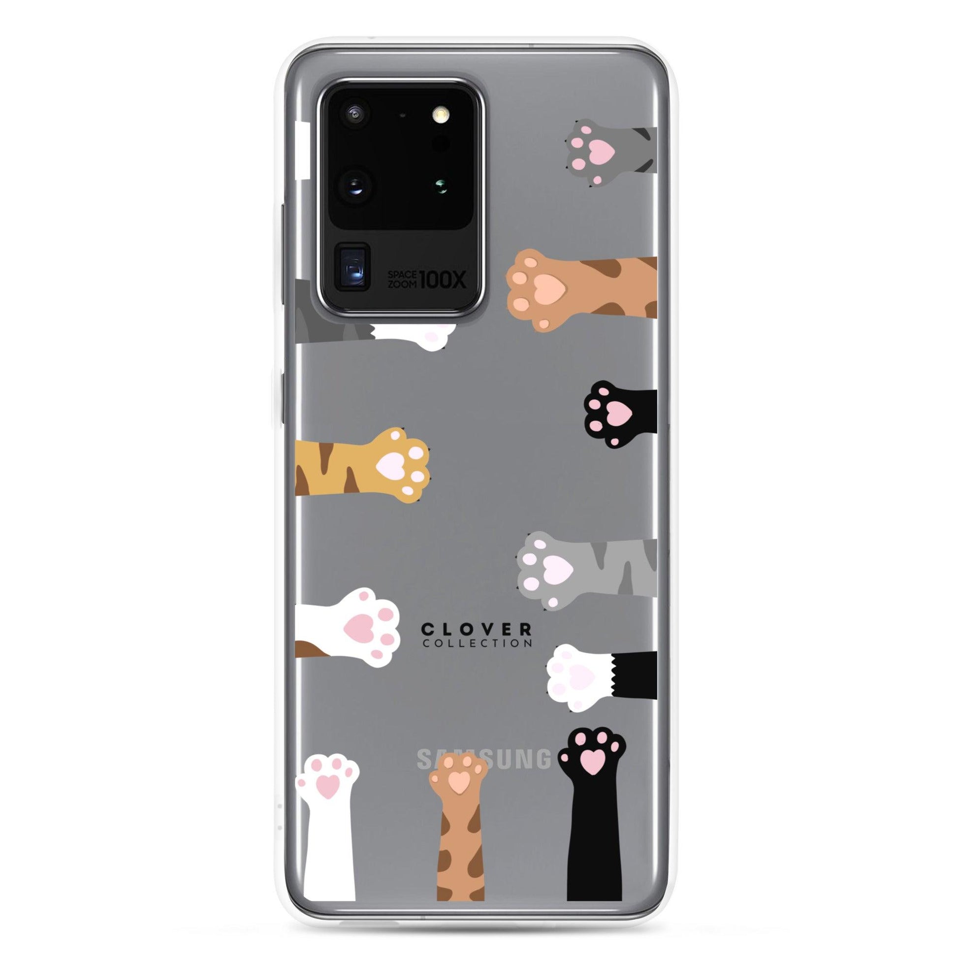 Cat Paws Clear Case for Samsung - Clover Collection Shop