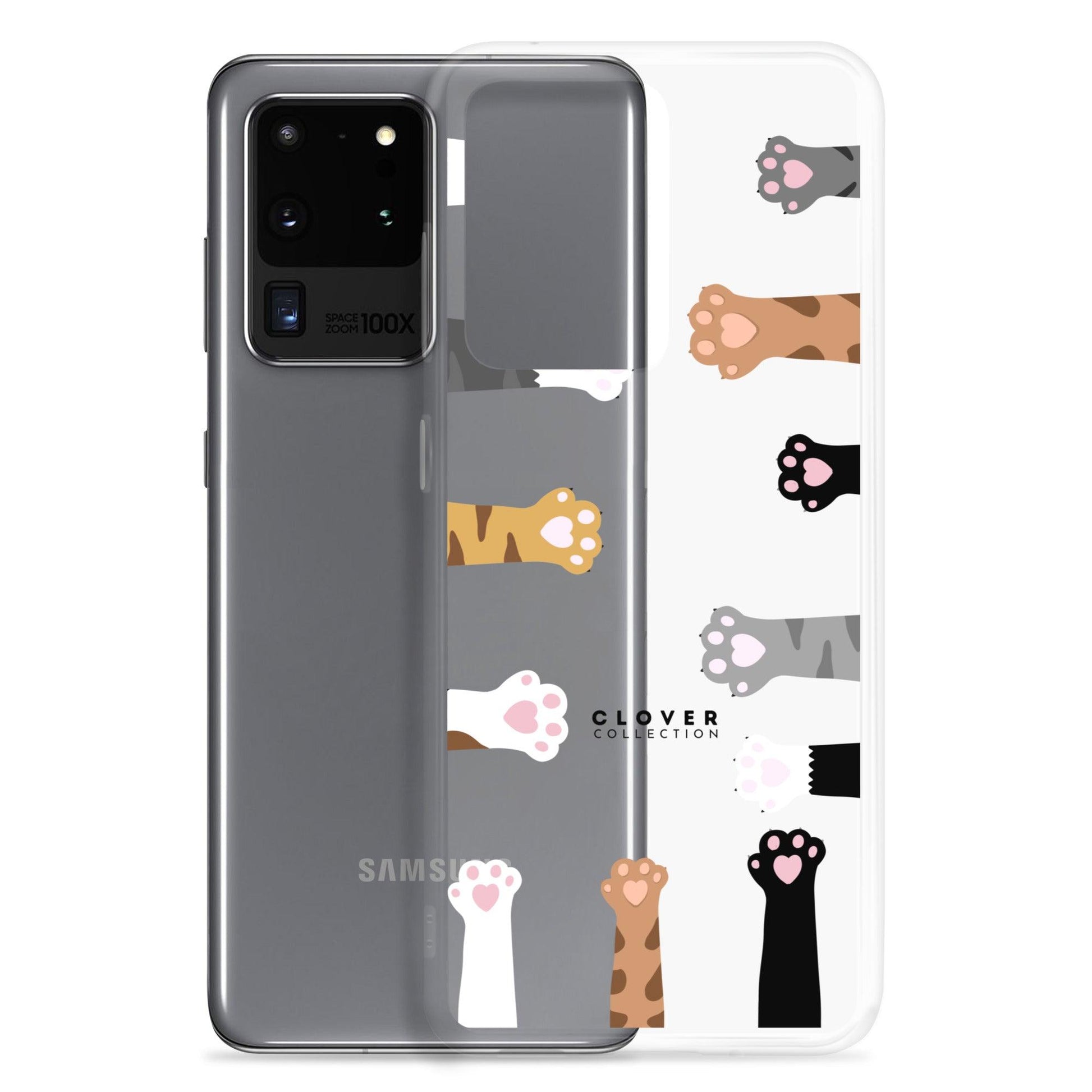 Cat Paws Clear Case for Samsung - Clover Collection Shop