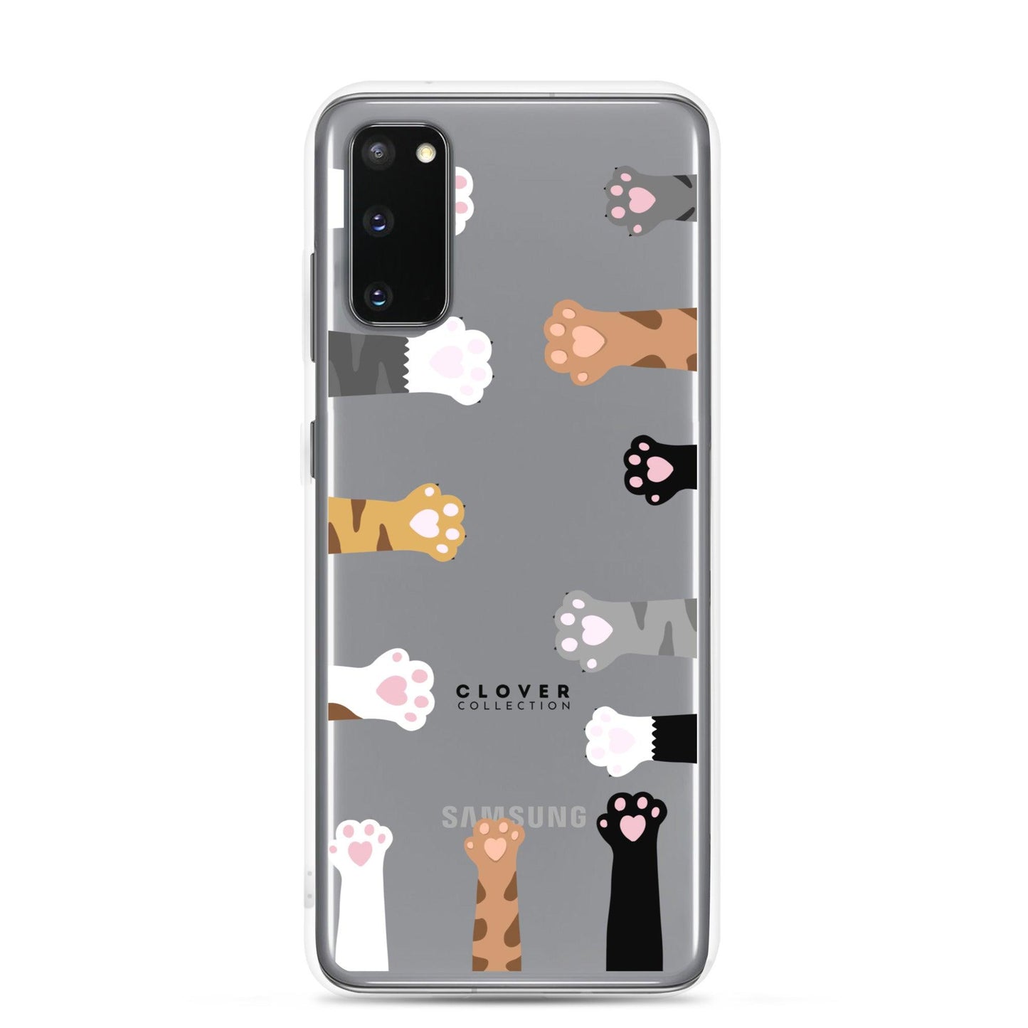 Cat Paws Clear Case for Samsung - Clover Collection Shop