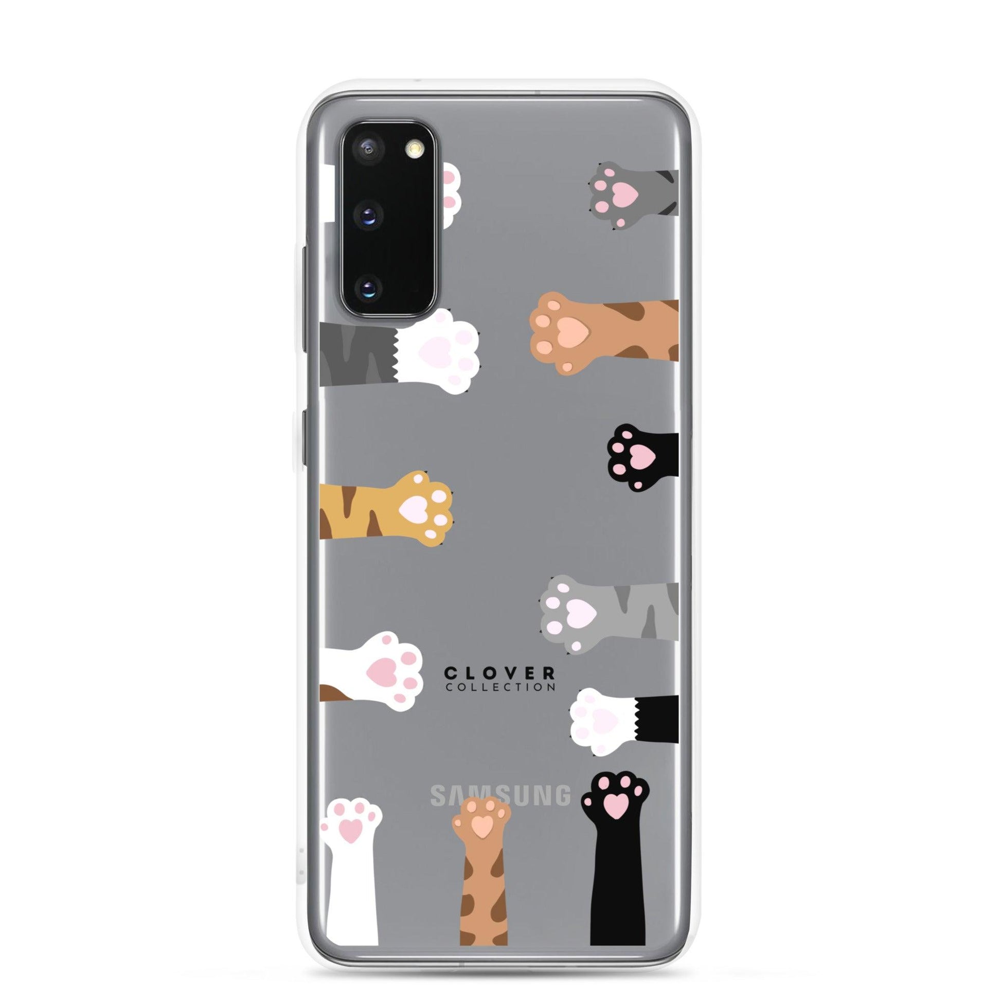 Cat Paws Clear Case for Samsung - Clover Collection Shop