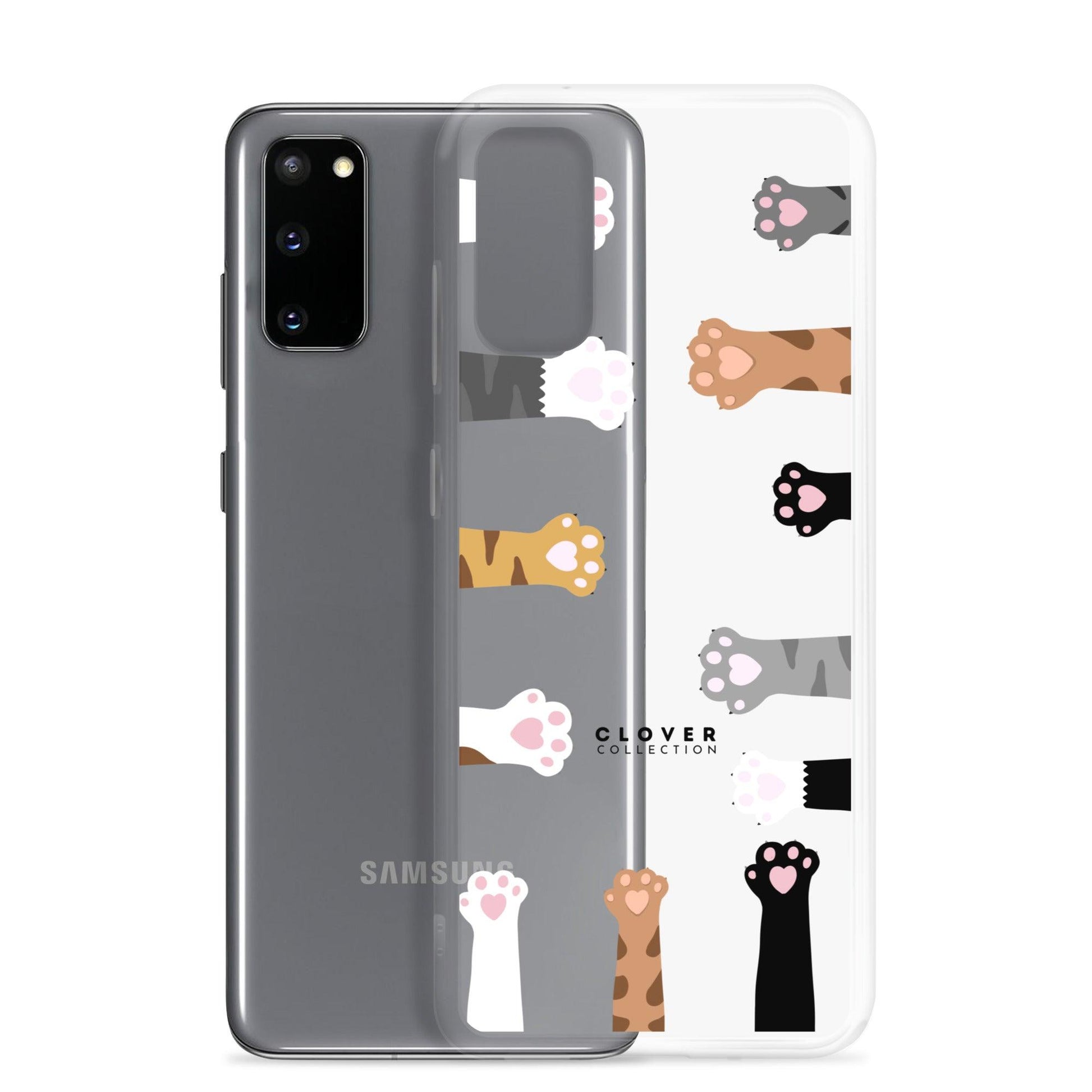 Cat Paws Clear Case for Samsung - Clover Collection Shop