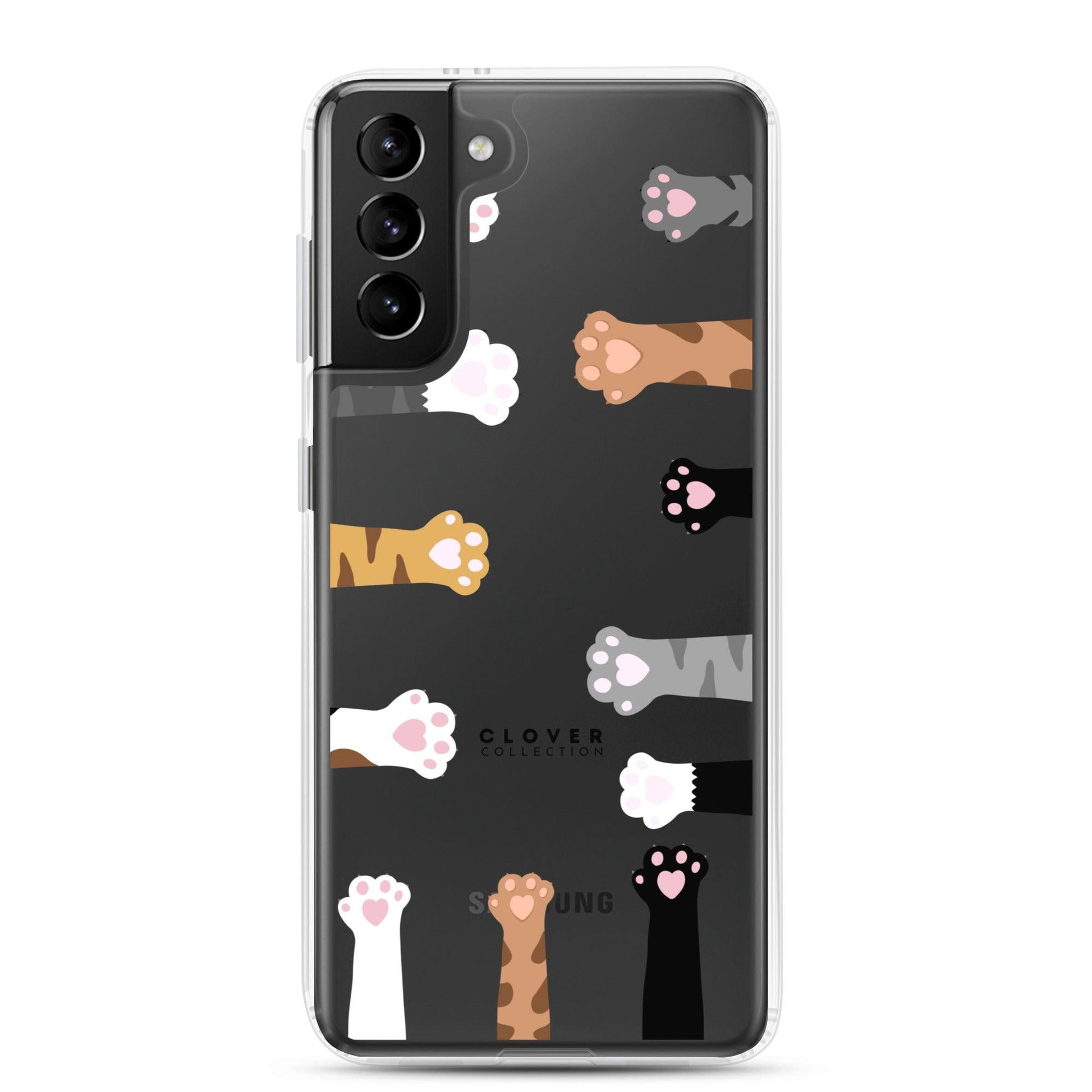 Cat Paws Clear Case for Samsung - Clover Collection Shop