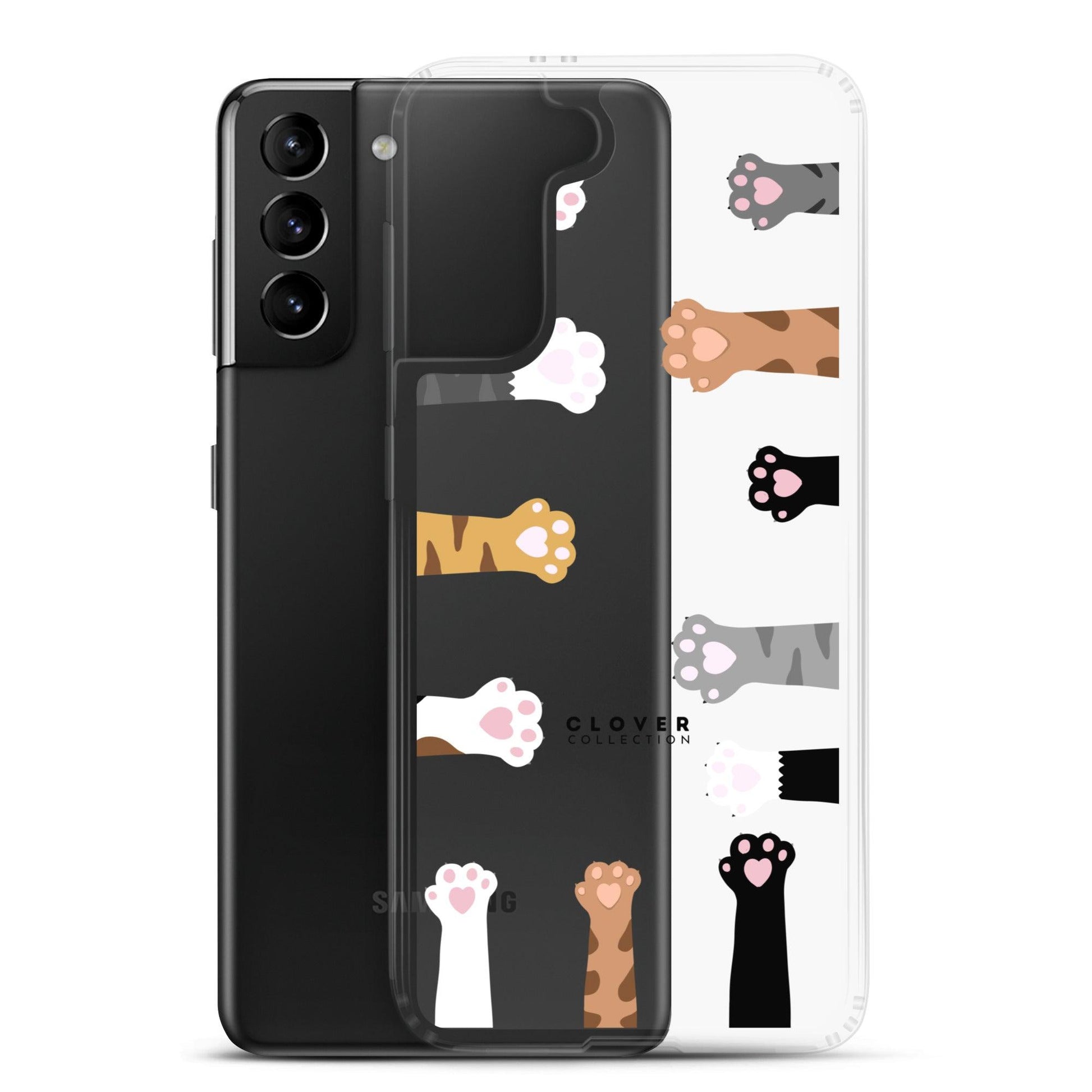 Cat Paws Clear Case for Samsung - Clover Collection Shop