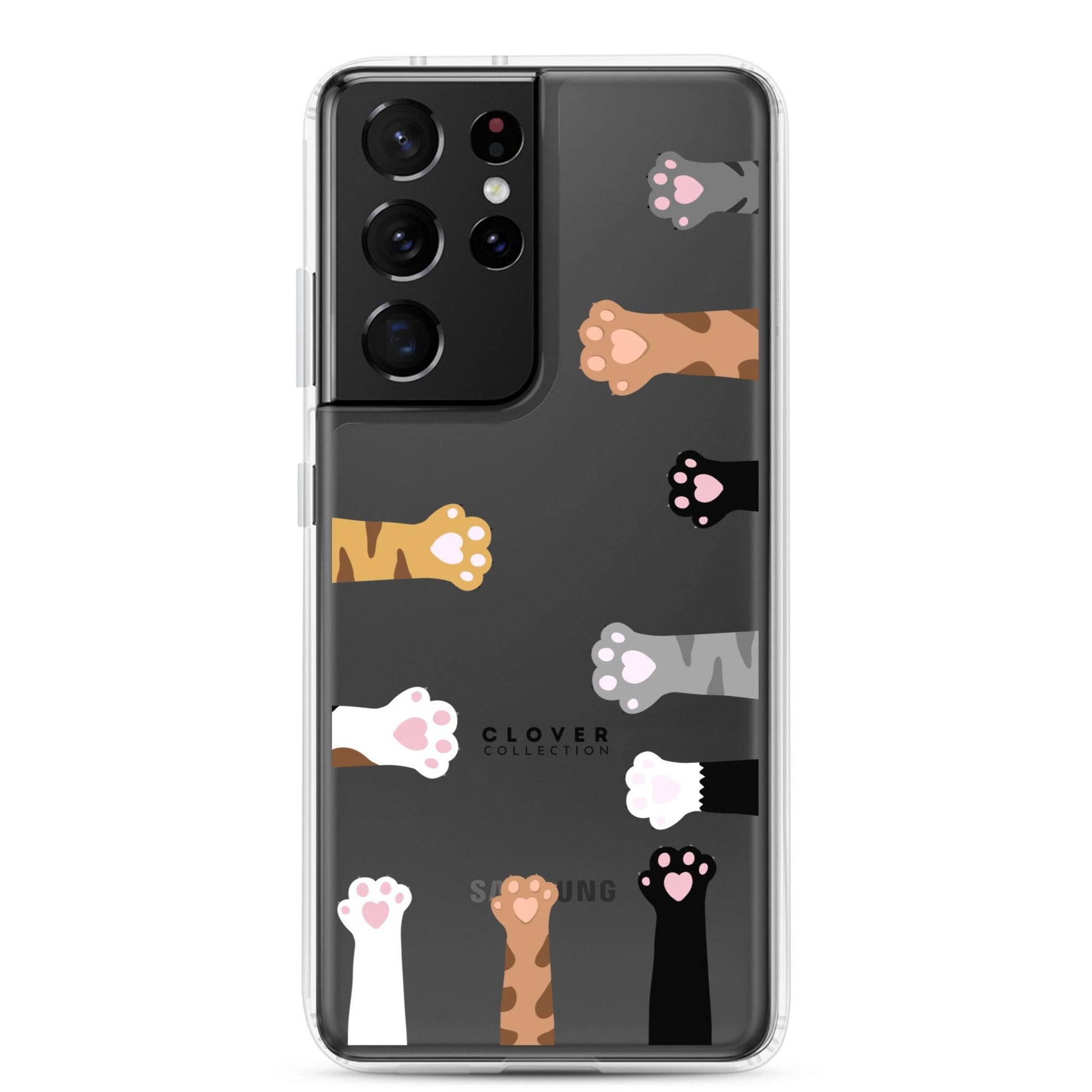 Cat Paws Clear Case for Samsung - Clover Collection Shop