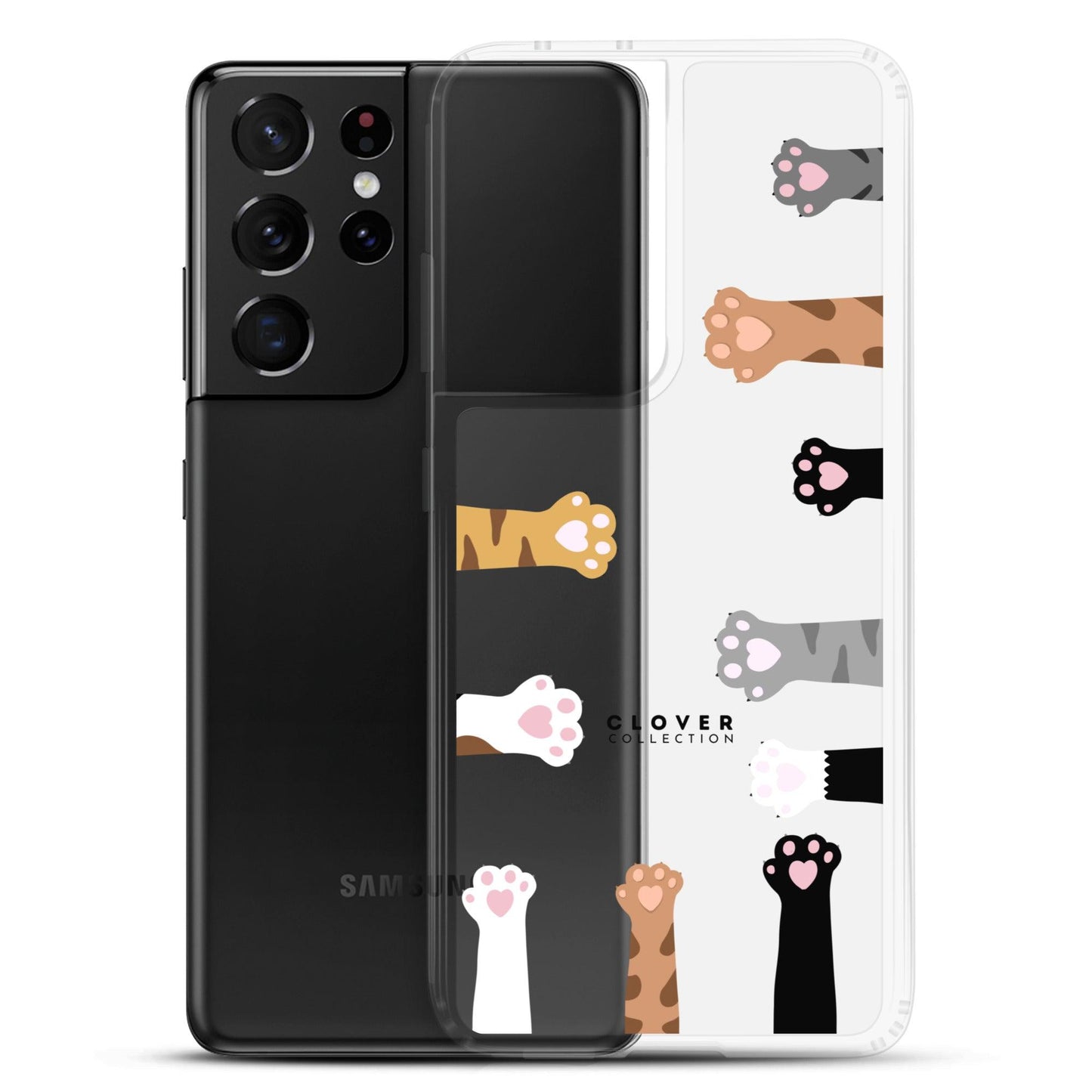 Cat Paws Clear Case for Samsung - Clover Collection Shop