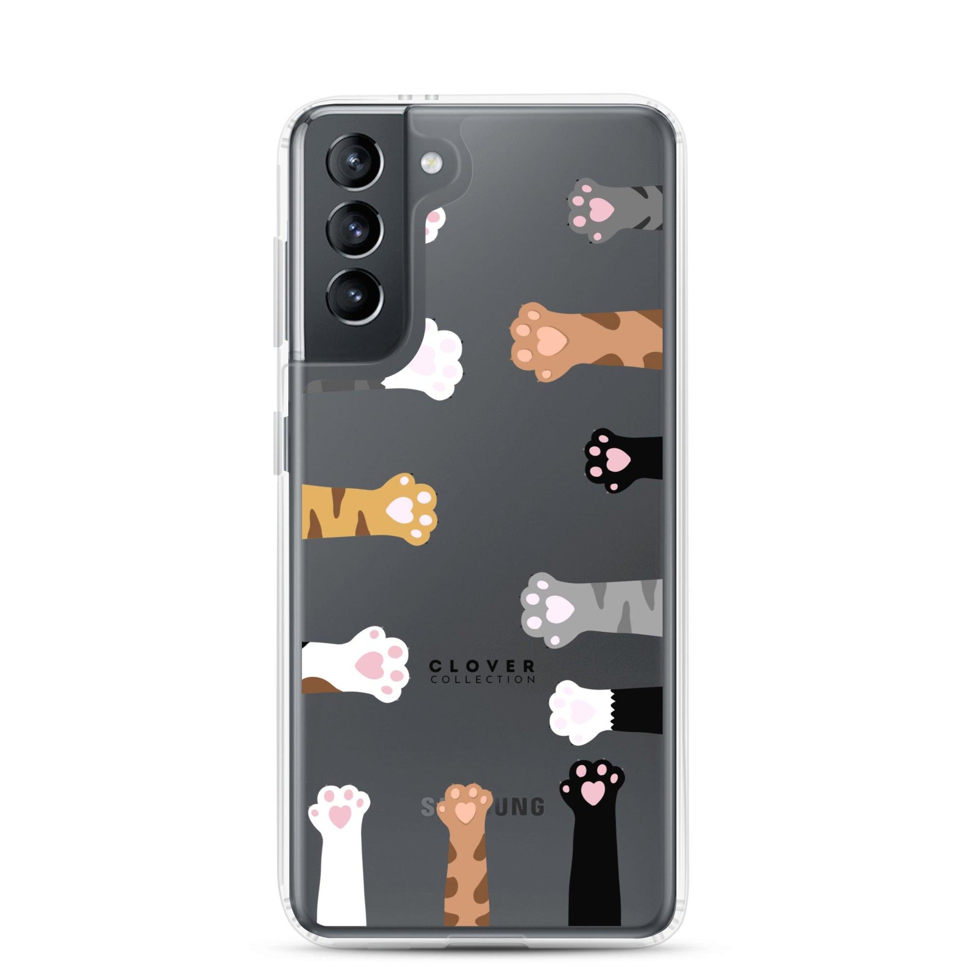 Cat Paws Clear Case for Samsung - Clover Collection Shop