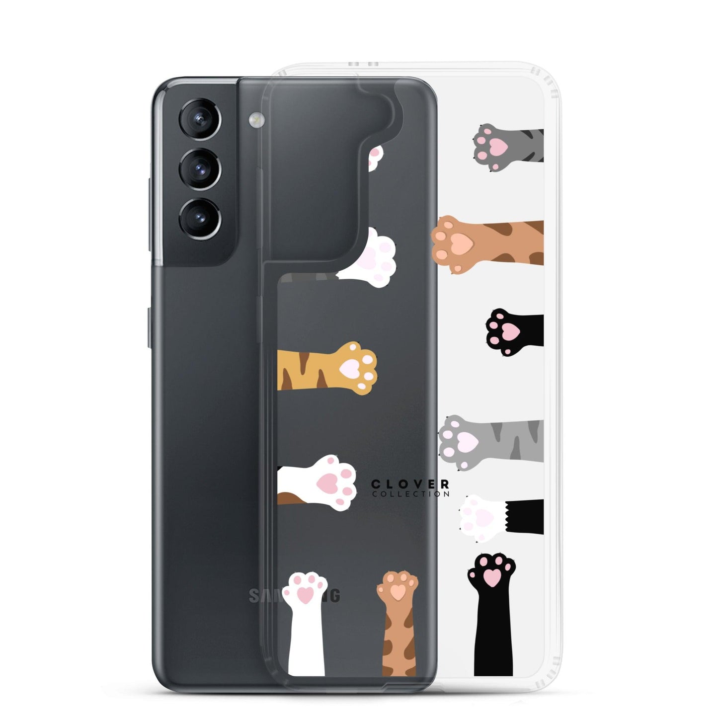 Cat Paws Clear Case for Samsung - Clover Collection Shop