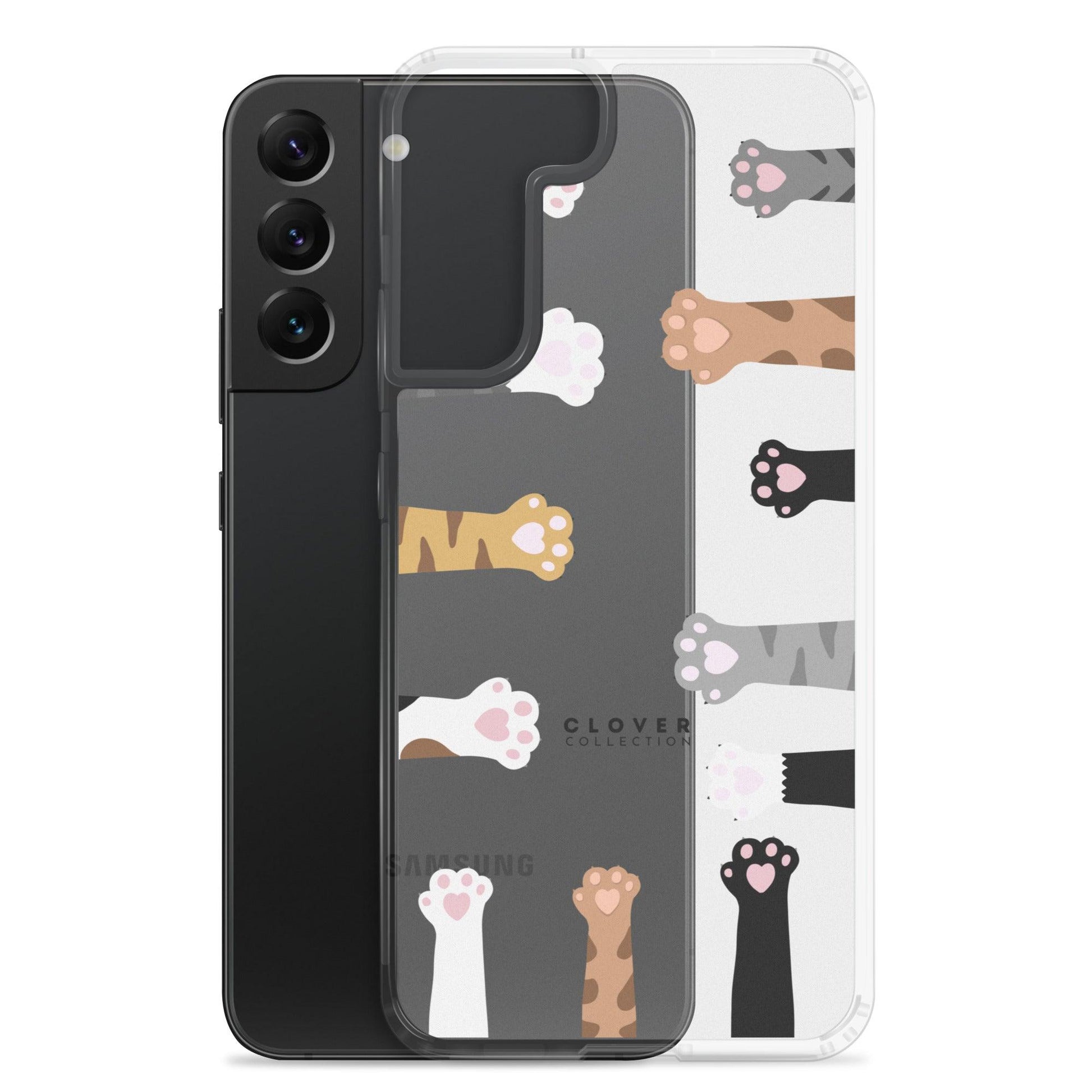 Cat Paws Clear Case for Samsung - Clover Collection Shop