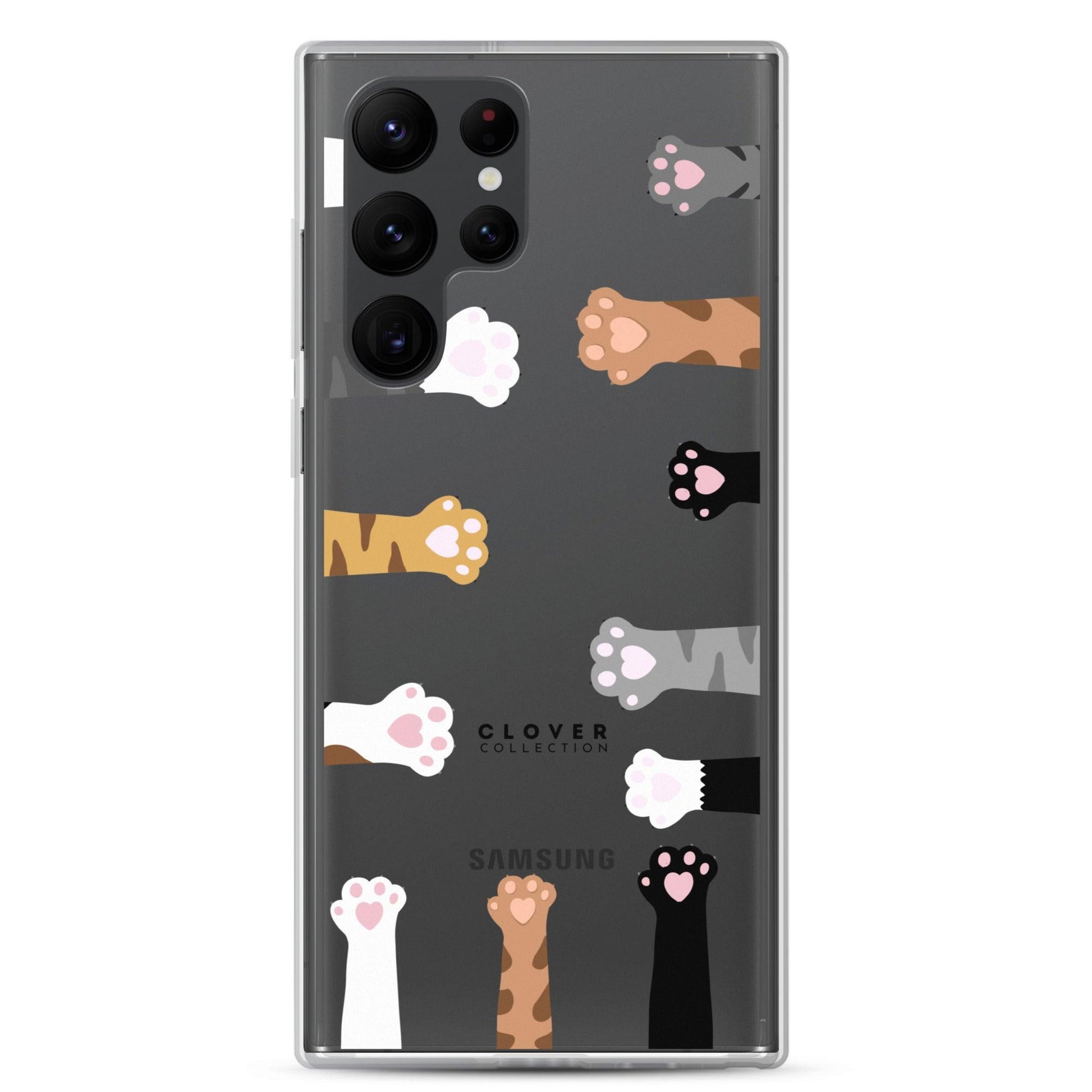 Cat Paws Clear Case for Samsung - Clover Collection Shop