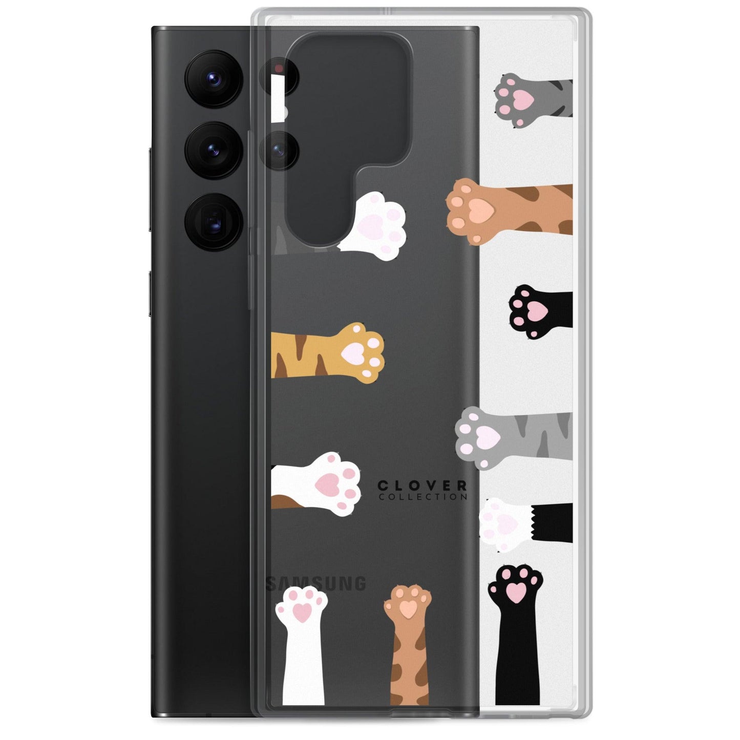 Cat Paws Clear Case for Samsung - Clover Collection Shop