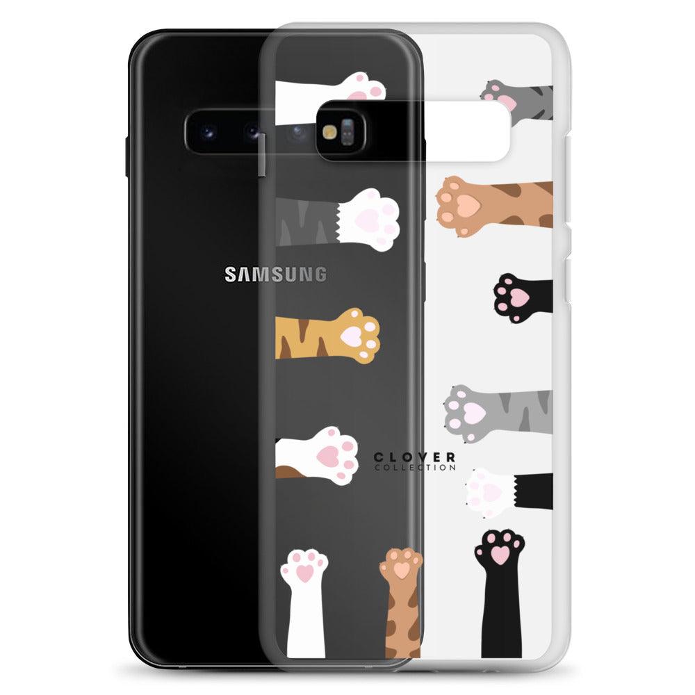 Cat Paws Clear Case for Samsung - Clover Collection Shop