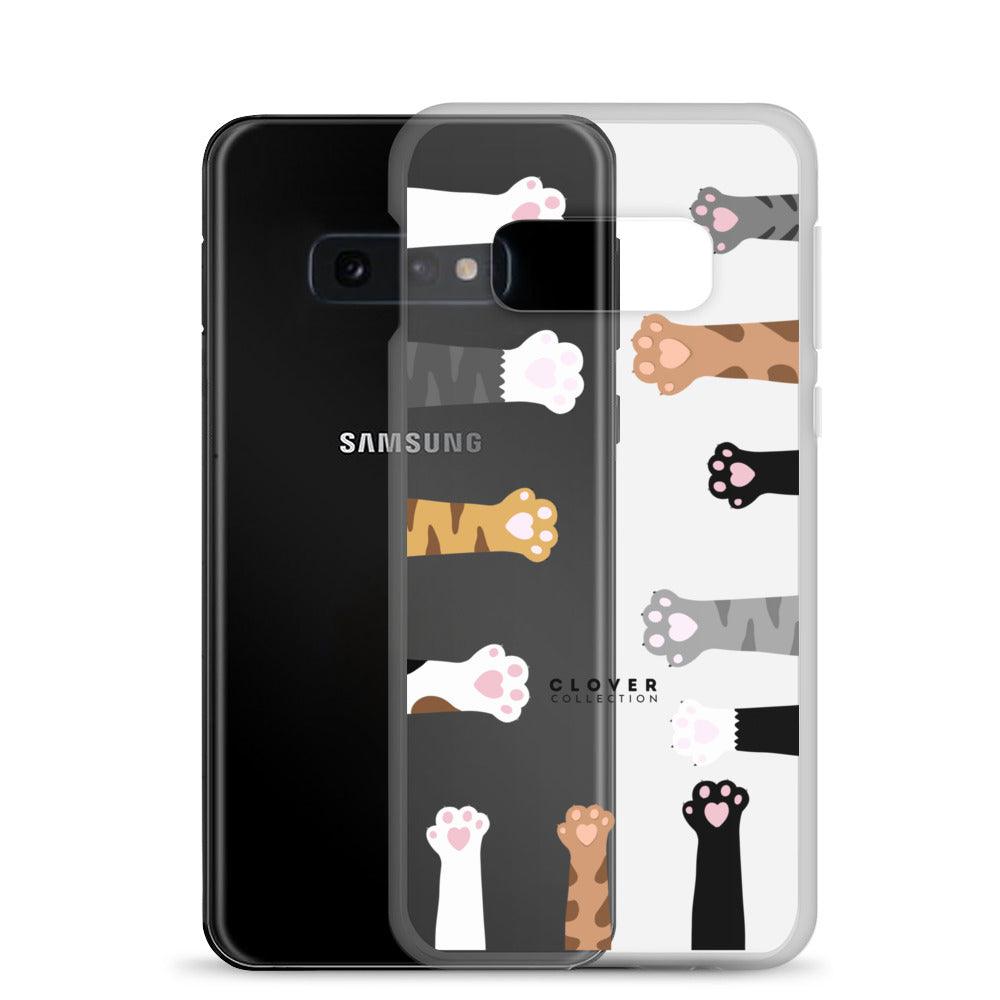 Cat Paws Clear Case for Samsung - Clover Collection Shop