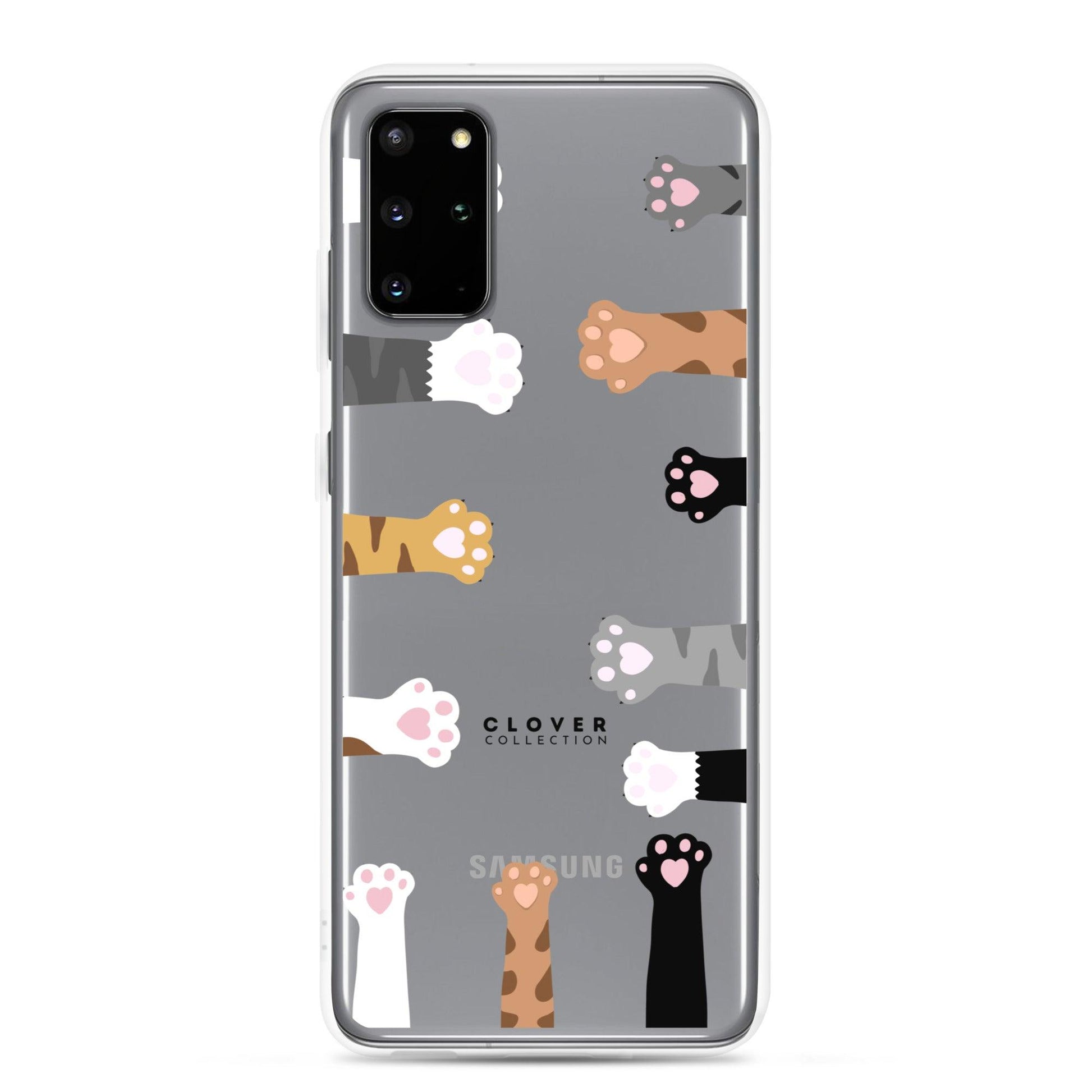 Cat Paws Clear Case for Samsung - Clover Collection Shop