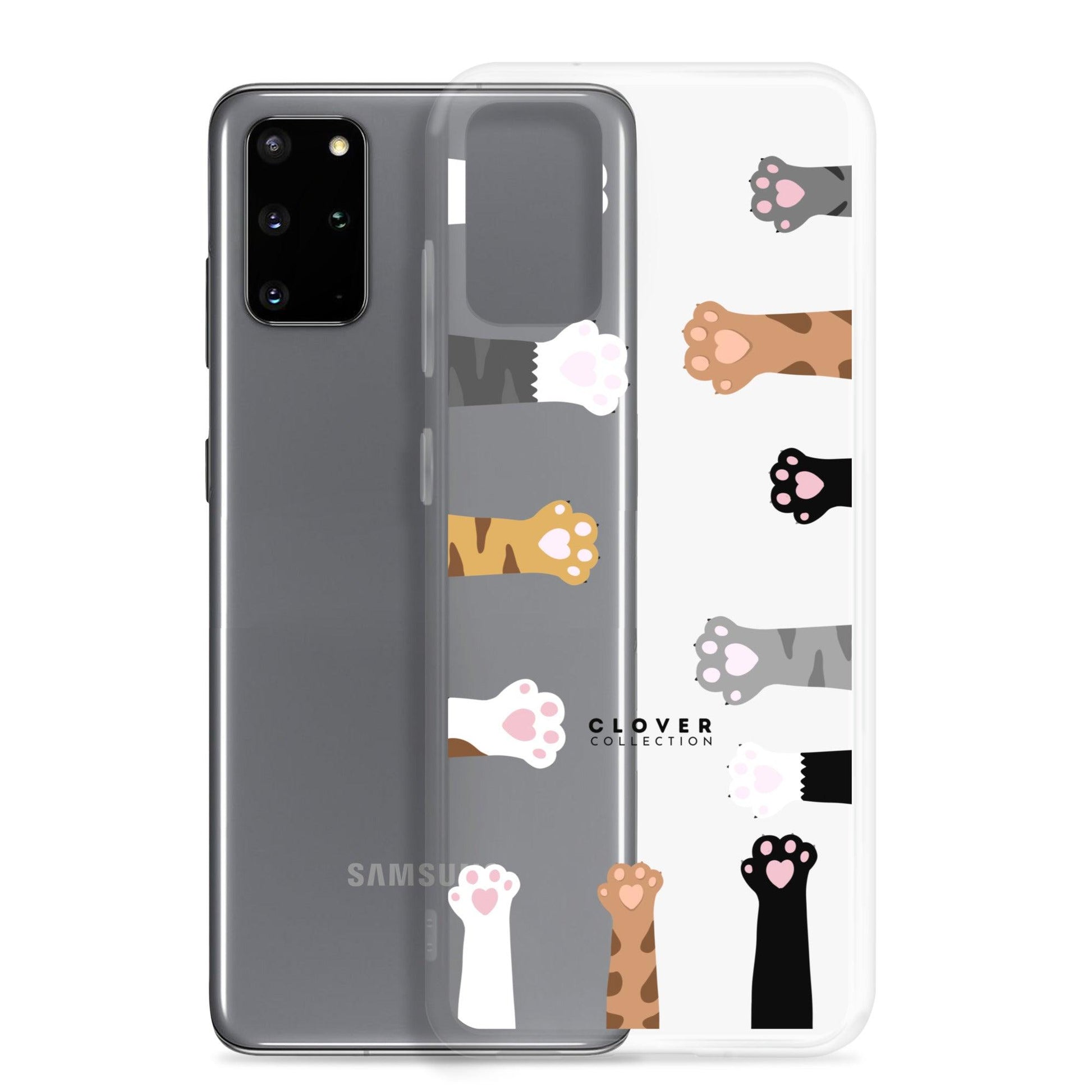 Cat Paws Clear Case for Samsung - Clover Collection Shop