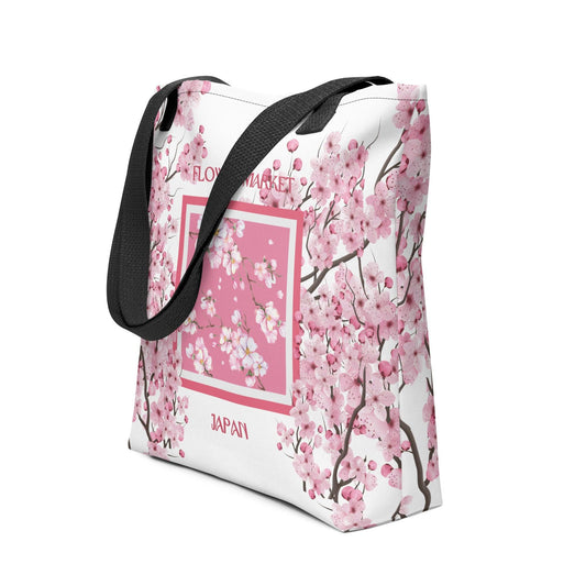 Cherry Blossom (Japan) Flower Market Premium Tote Bag - Clover Collection Shop