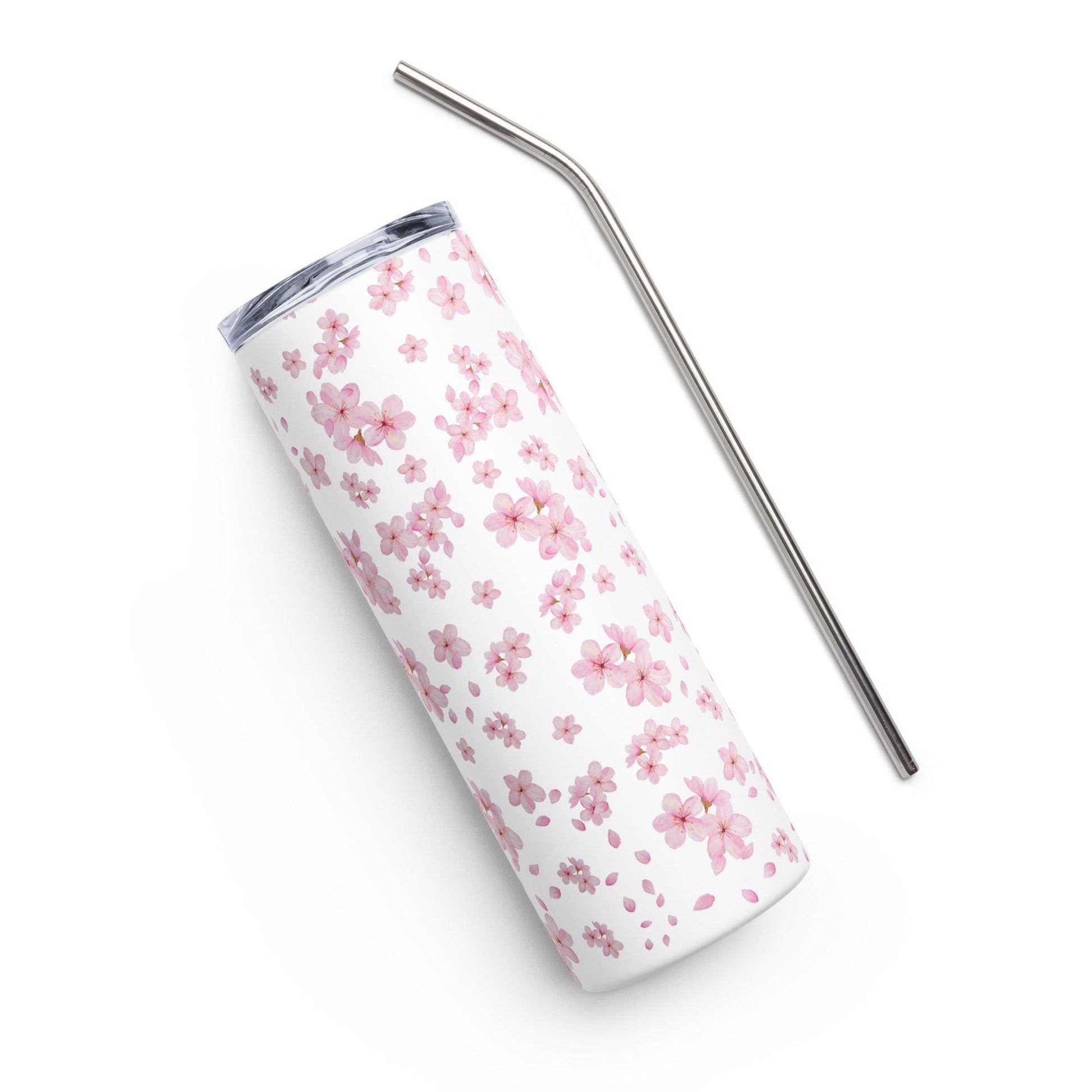 Cherry Blossom Stainless Steel Tumbler - Clover Collection Shop