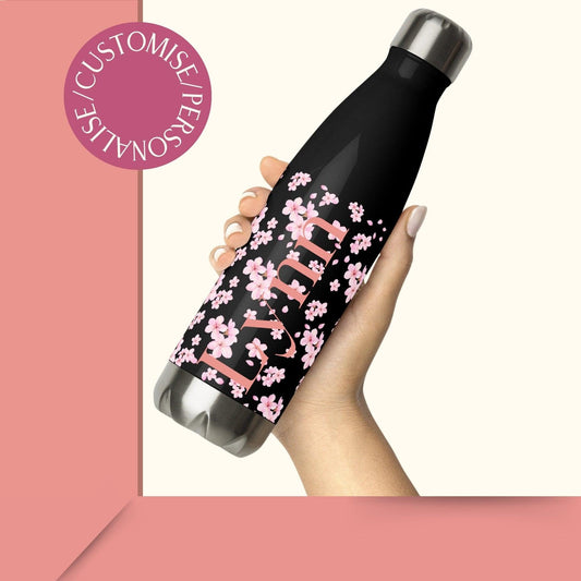 Cherry Blossom Stainless Steel Water Bottle - Clover Collection Shop