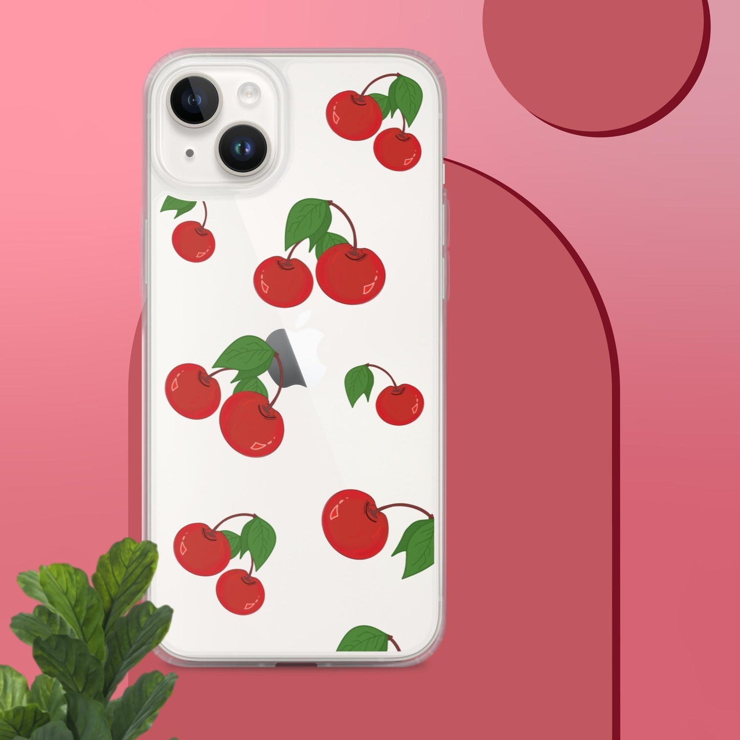 Cherry Summer-Fruits Clear Case for iPhone® - Clover Collection Shop