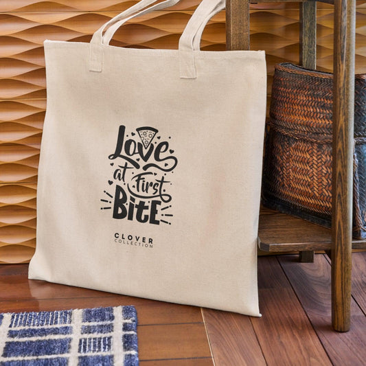 Eco Tote Bag “Love at First Bite” - Clover Collection Shop