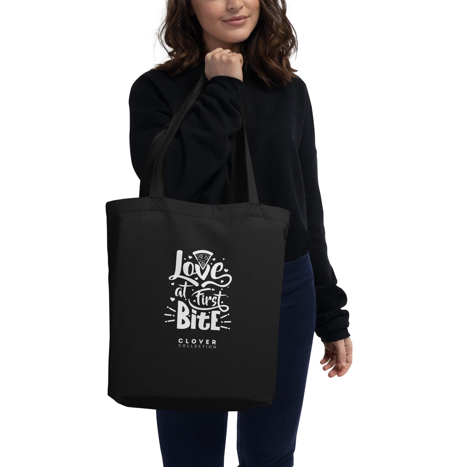 Eco Tote Bag “Love at First Bite” - Clover Collection Shop