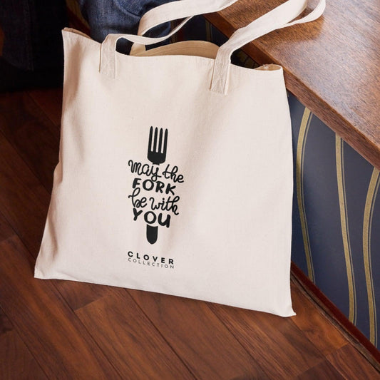 Eco Tote Bag “May The Fork Be With You” - Clover Collection Shop