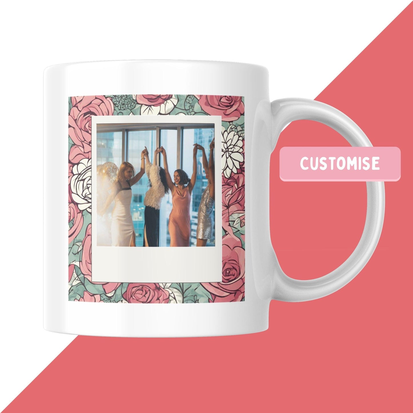 Floral Polaroid Mug - Clover Collection Shop