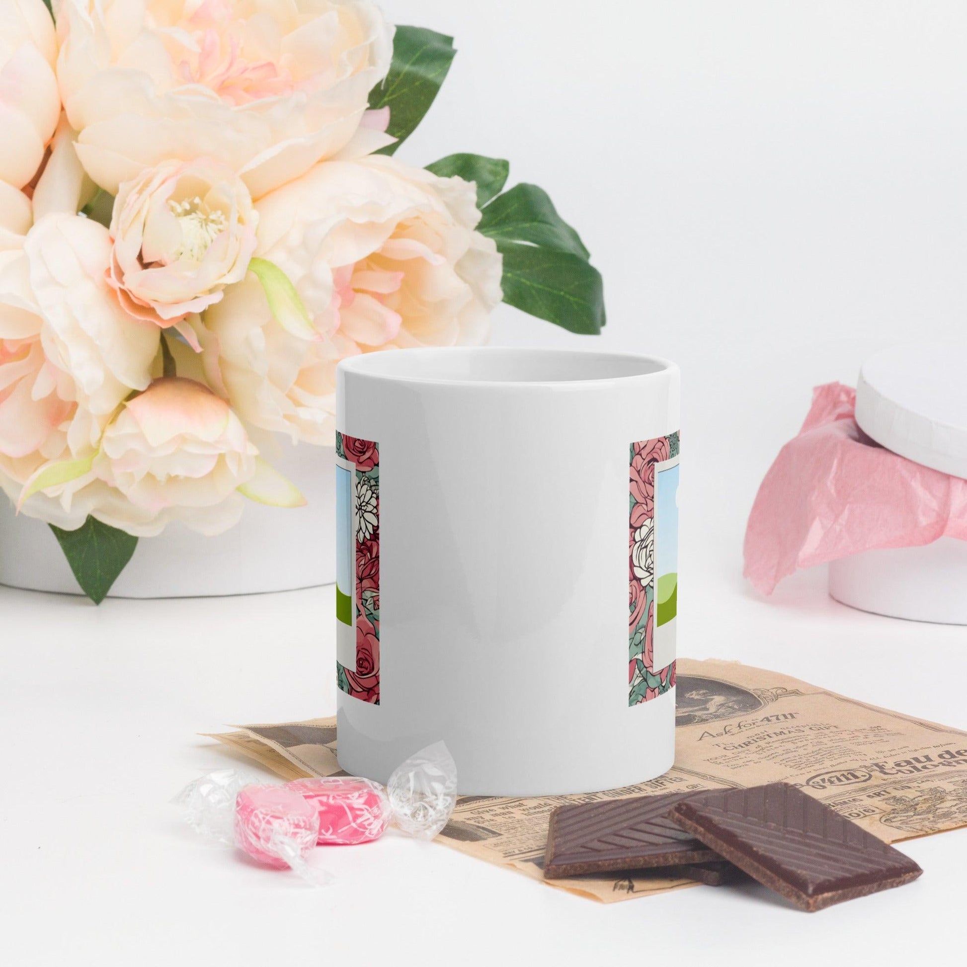 Floral Polaroid Mug - Clover Collection Shop