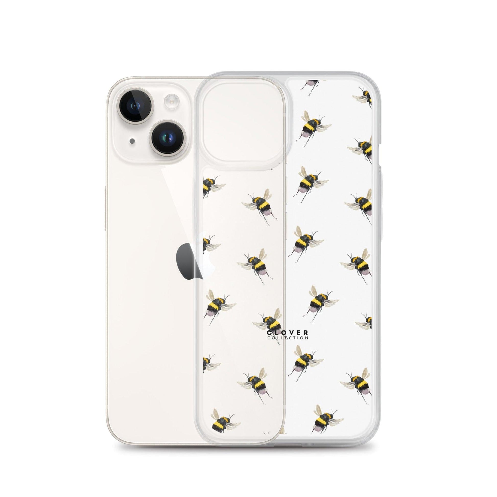 Flying Bee Clear Case for iPhone - Clover Collection Shop