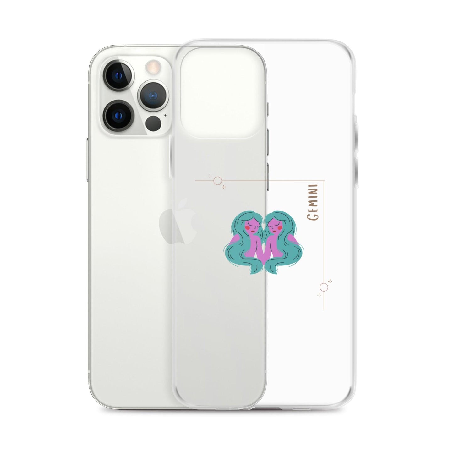 Gemini Star Sign Clear Case for iPhone® - Clover Collection Shop